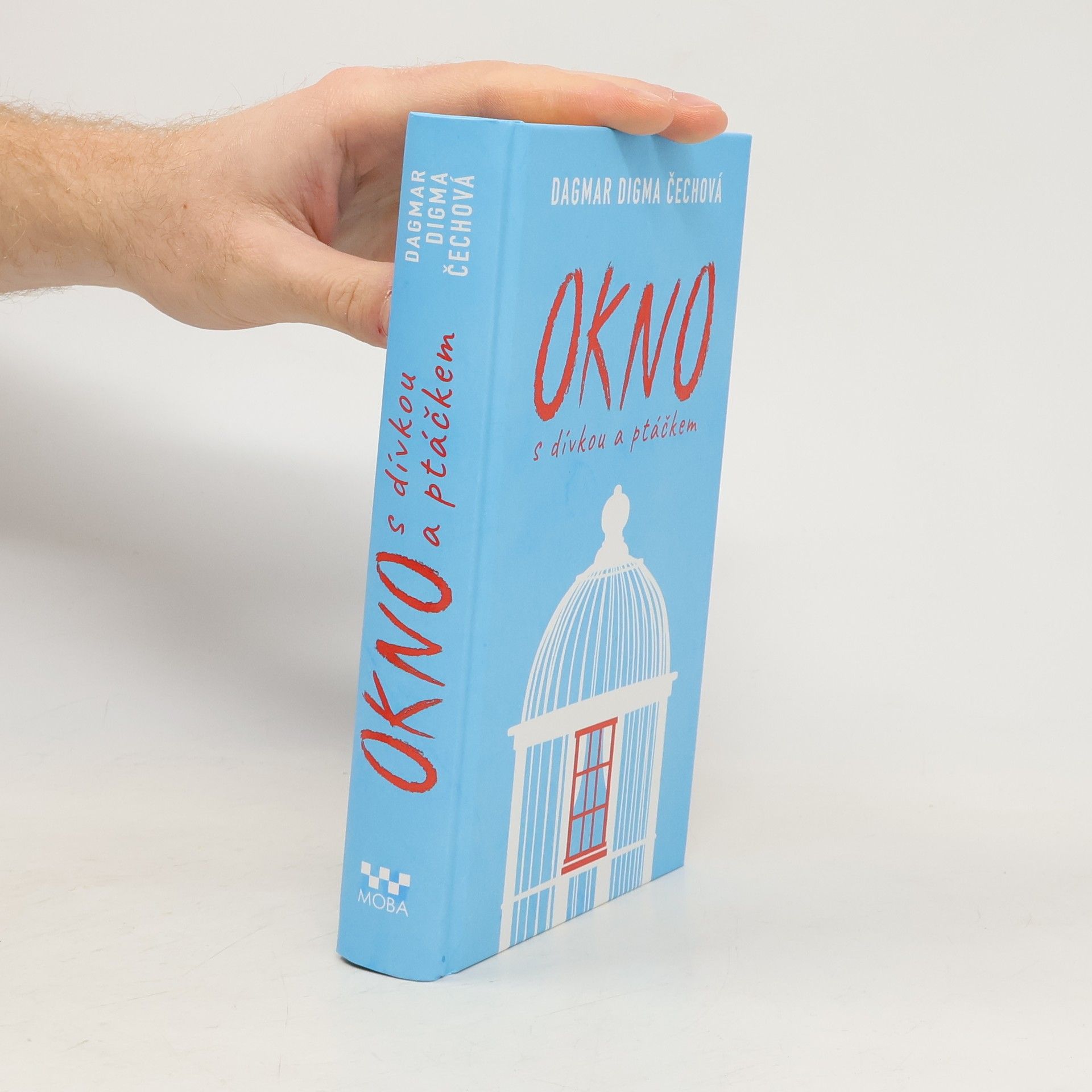 Dagmar Digma Čechová Okno s dívkou a ptáčkem