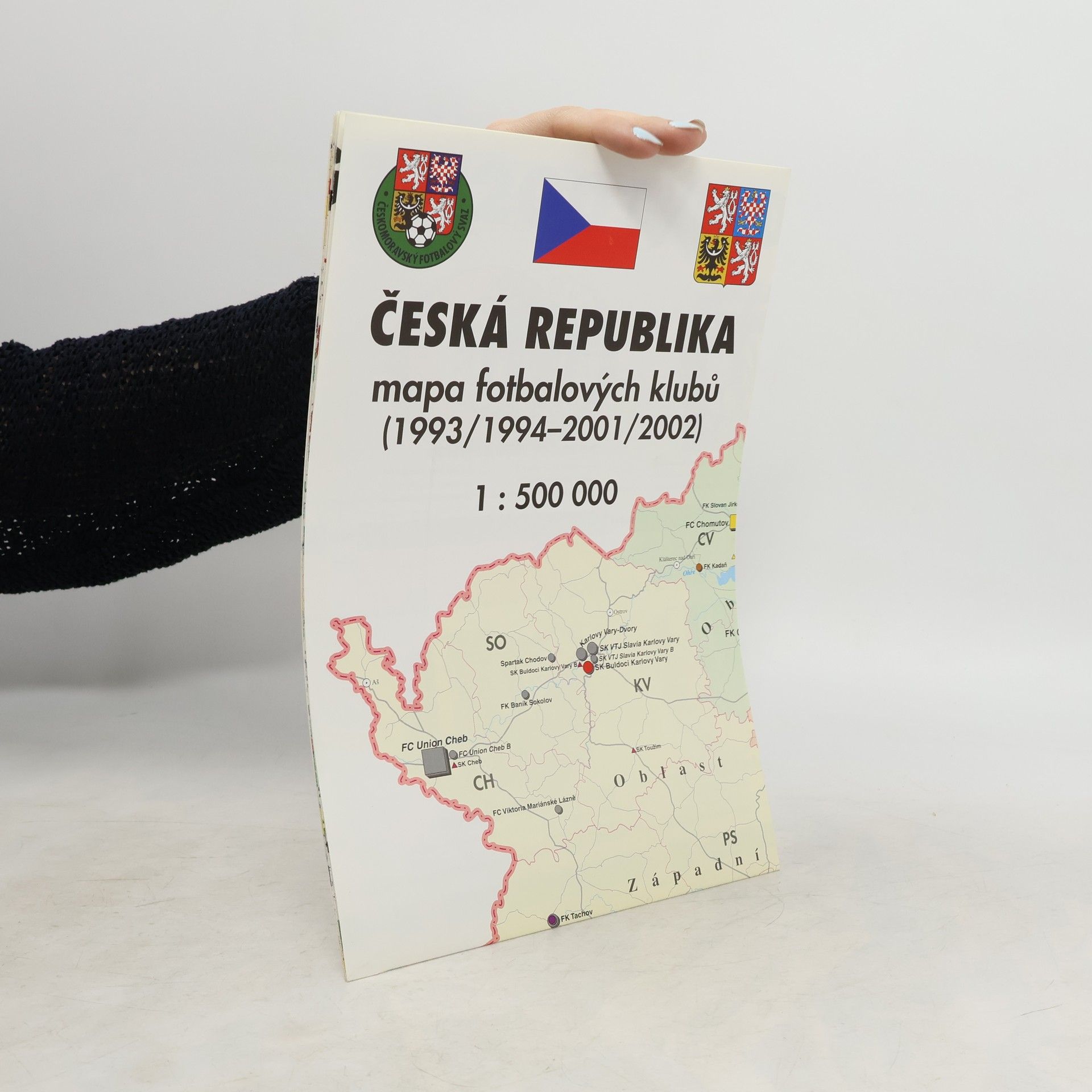 Česká republika. Mapa fotbalových klubů