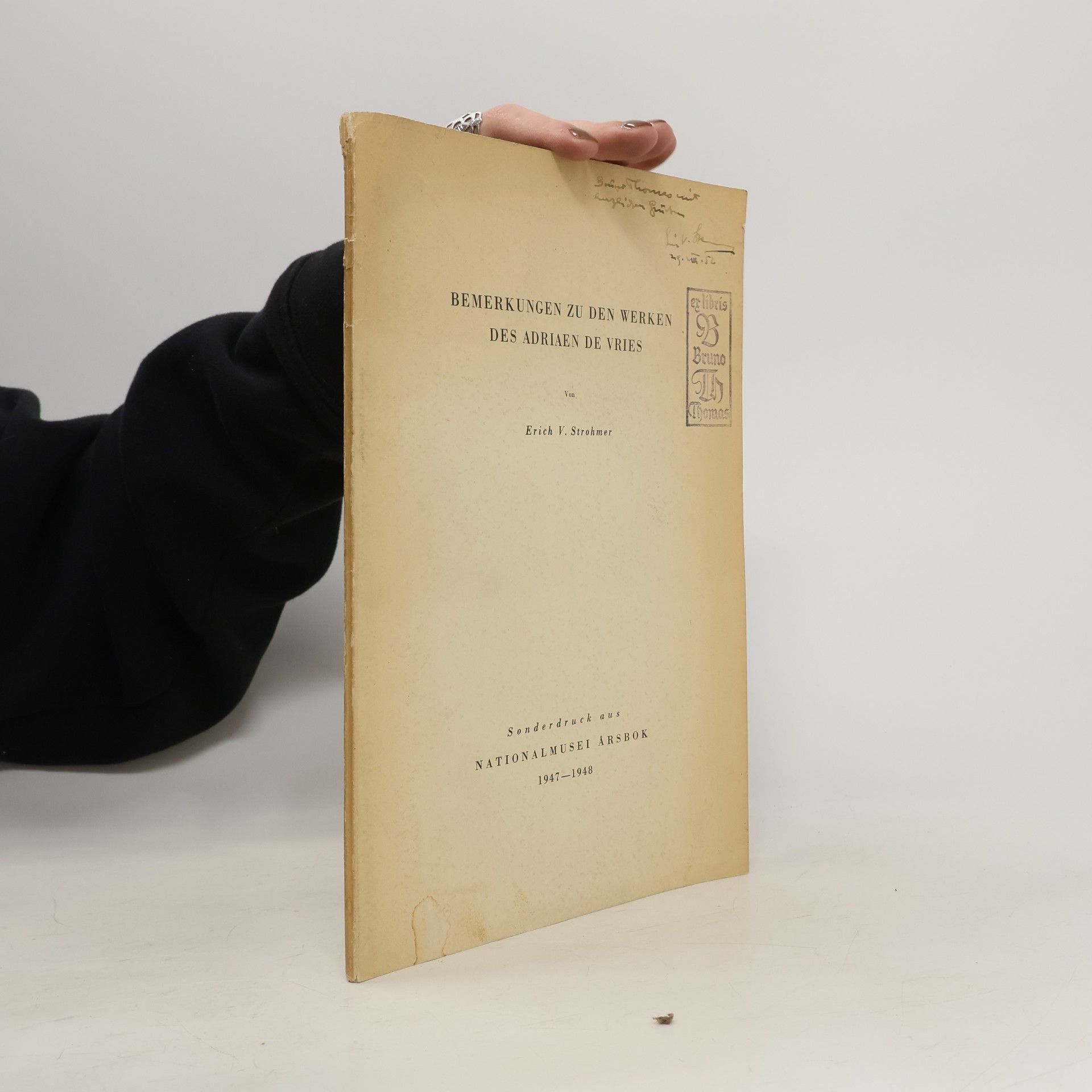 Bemerkungen zu den Werken des Adriaen de Vries