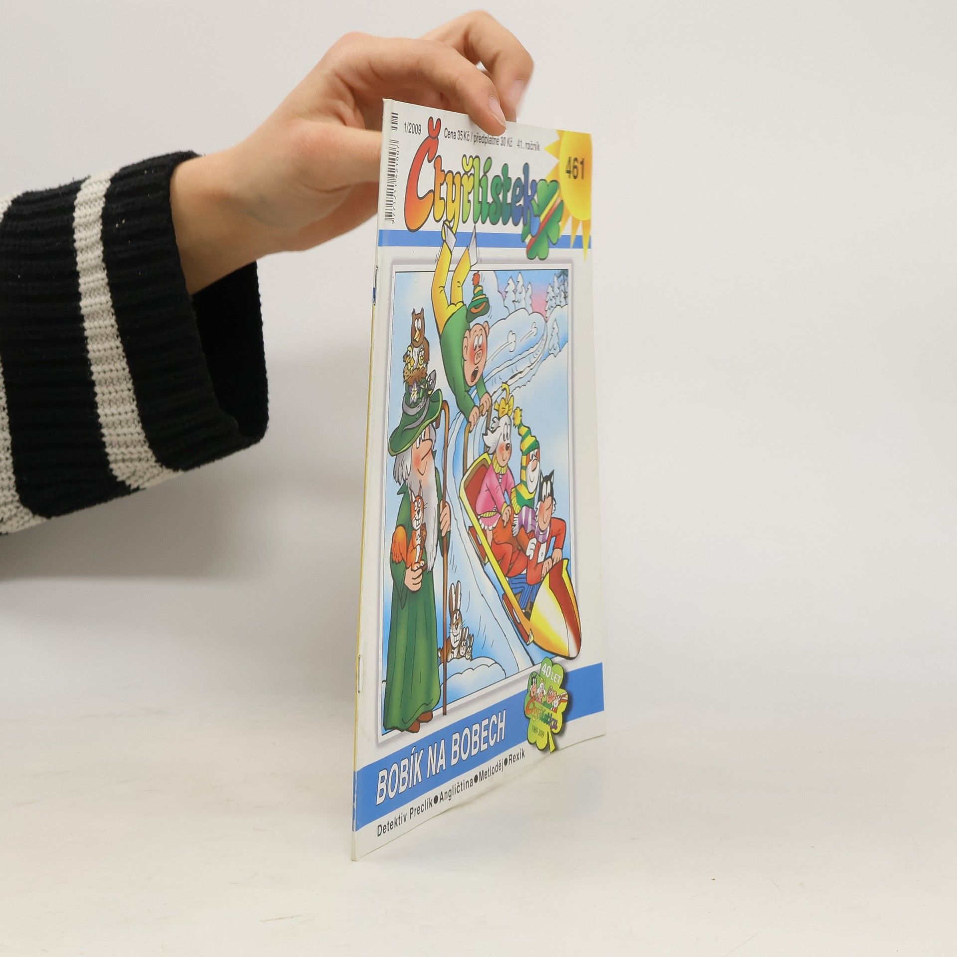 Jaroslav Němeček Čtyřlístek 1/2009 č. 461. Bobík na bobech