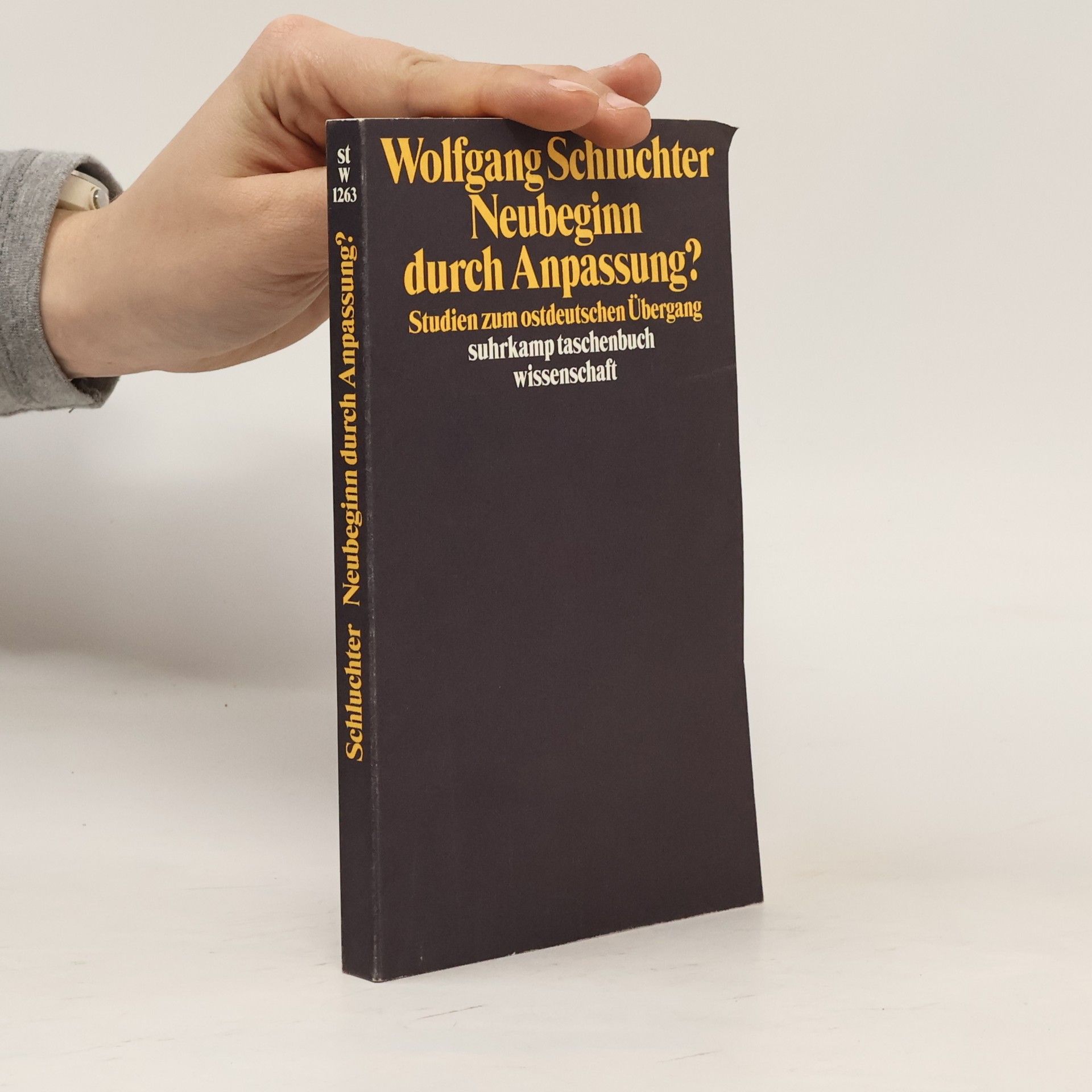 Wolfgang Schluchter Suhrkamp Taschenbuch Wissenschaft: Neubeginn durch Anpassung?
