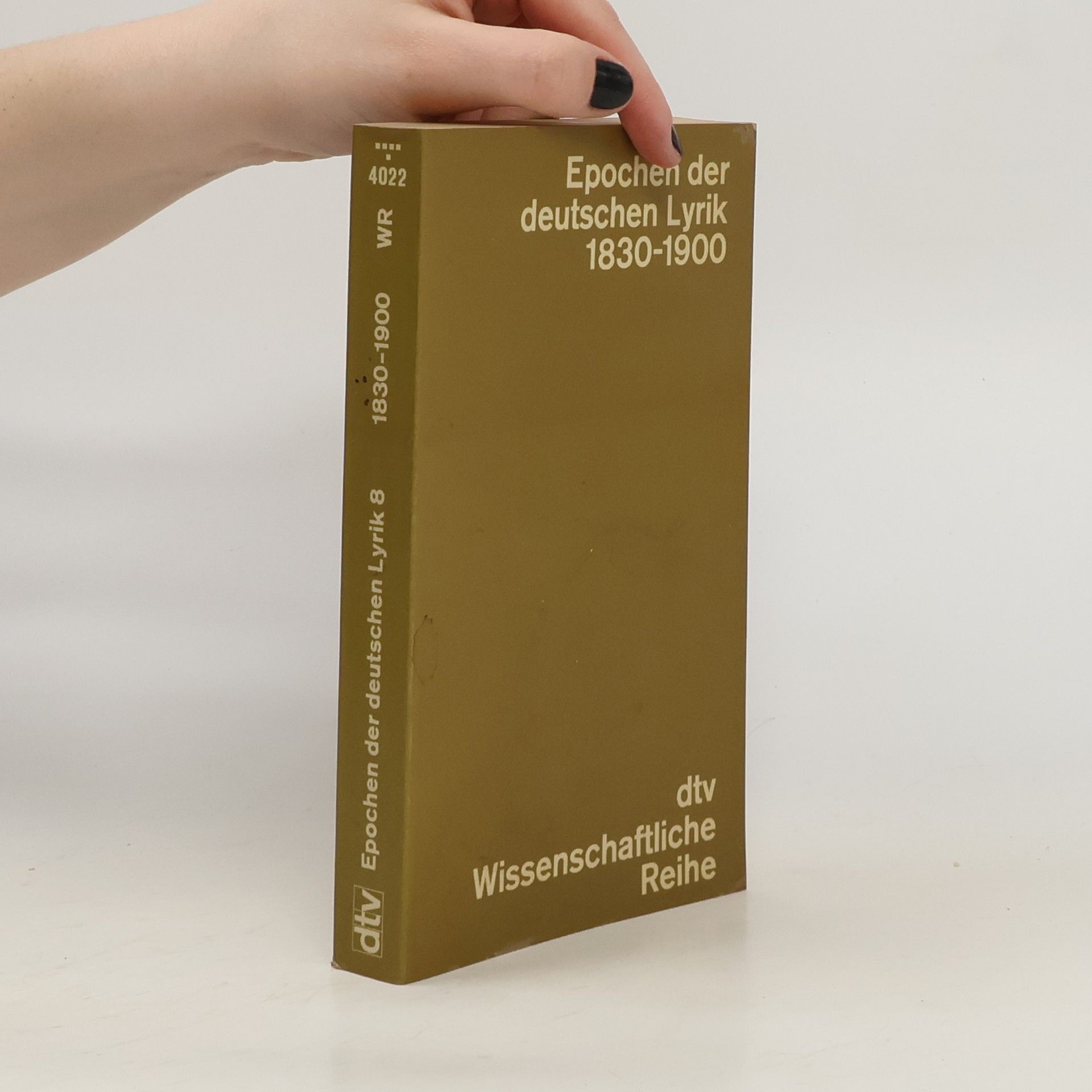 Ralph-Rainer Wuthenow Epochen der deutschen Lyrik 1830-1900