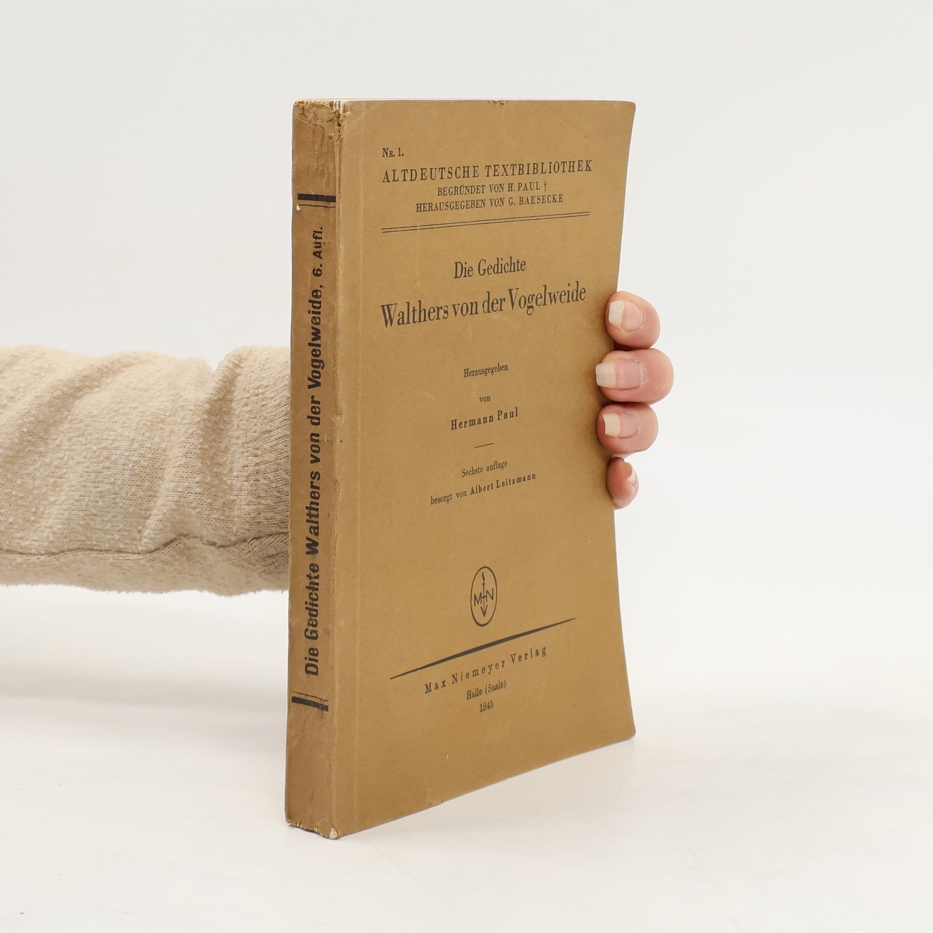 Hermann Paul Die gedichte Walthers von der Vogelweide