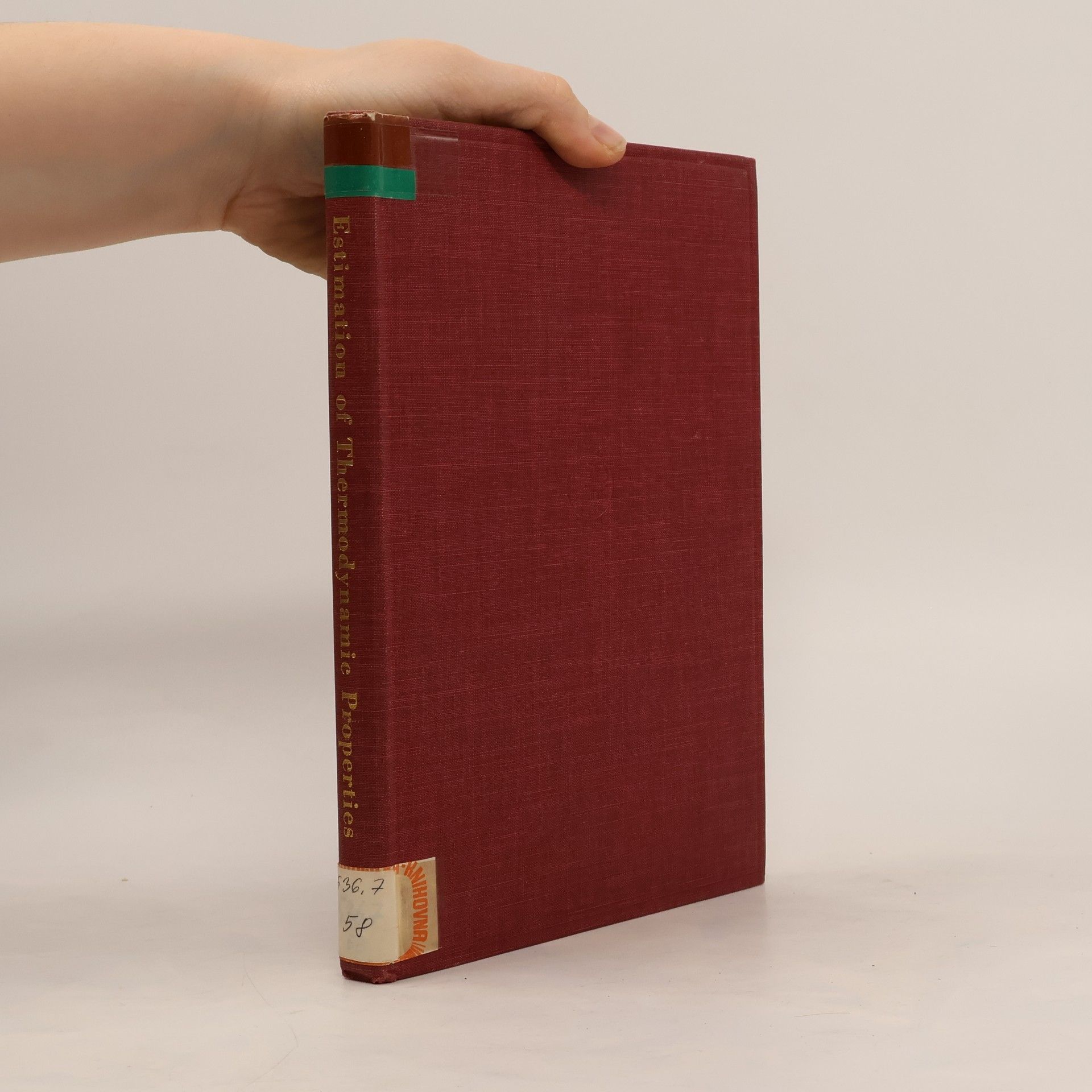 George J. Janz Estimation of Thermodynamic Properties of Organic Compounds