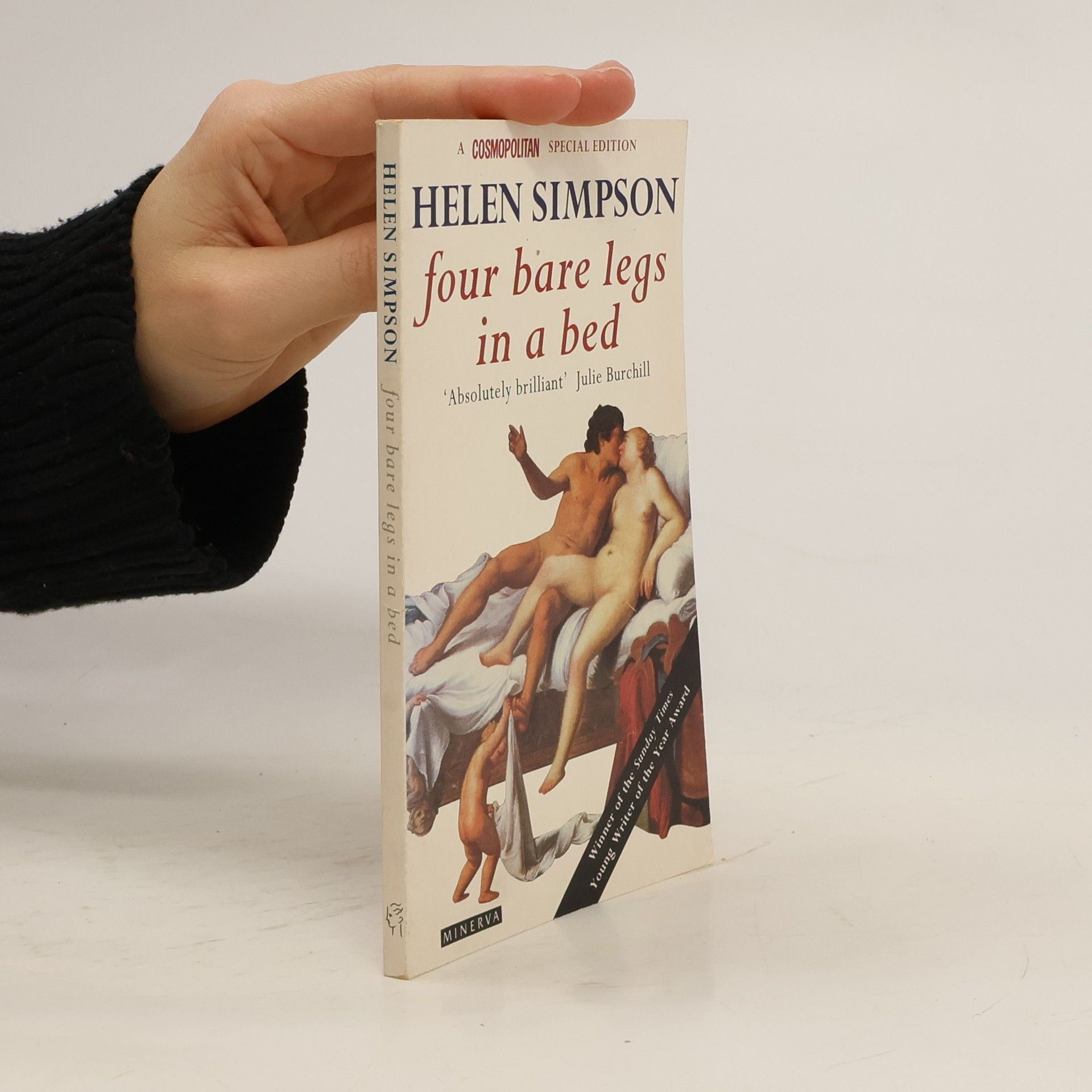 Helen Simpson four bare legs in a bed