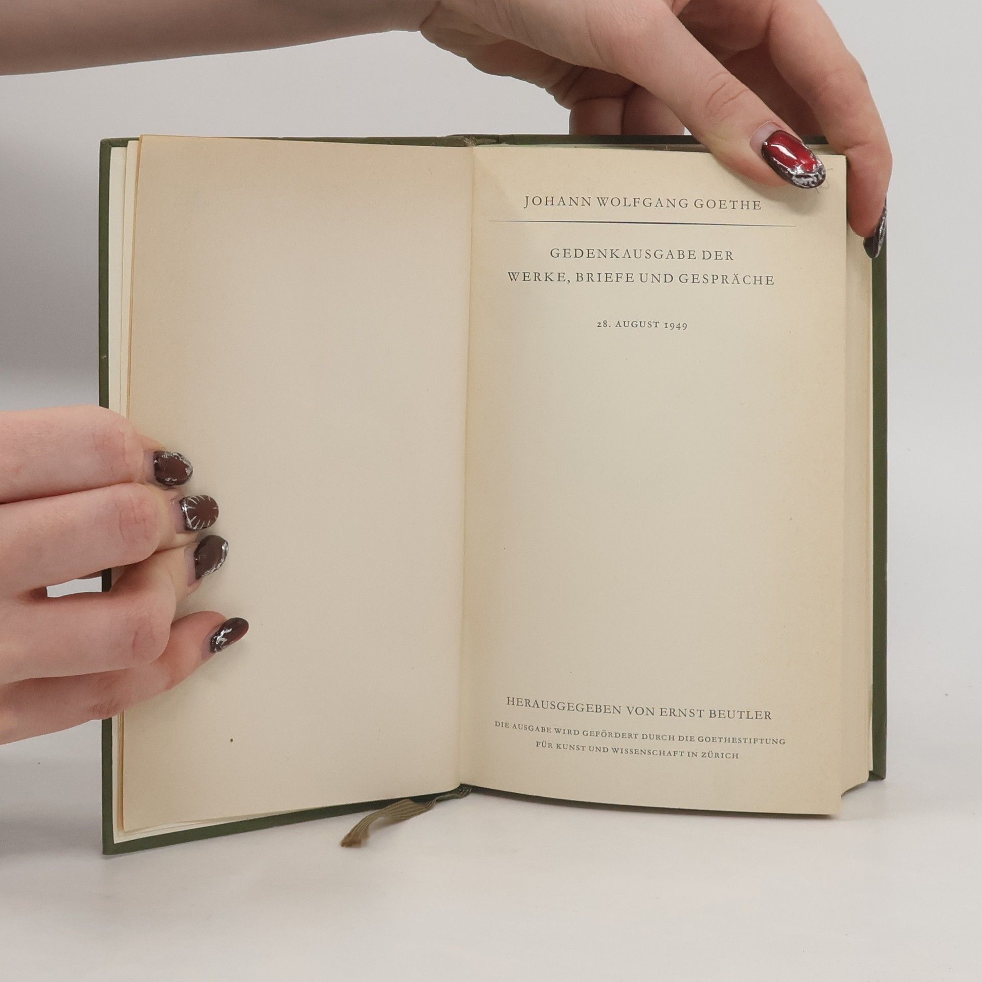 Johann Wolfgang von Goethe Gedenkausgabe der Werke, Briefe und Gespräche