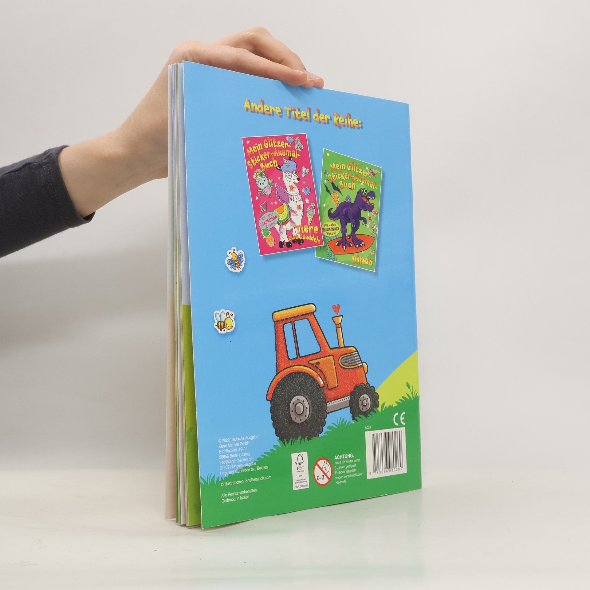 kolektiv Mein Glitzer Sticker Ausmal Buch