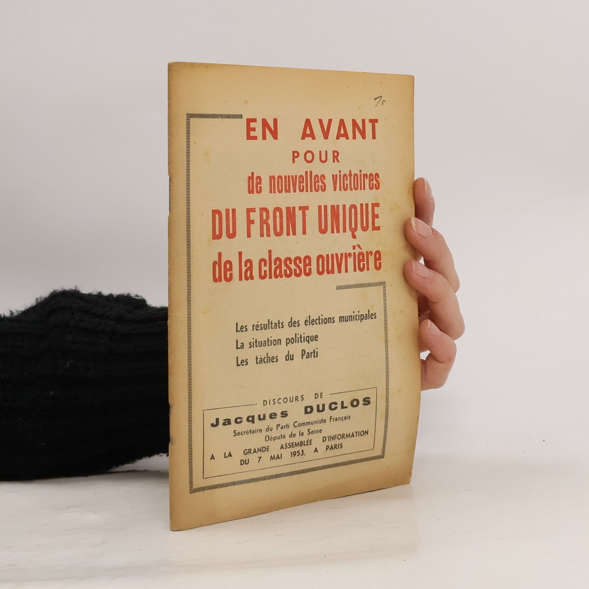 En avant pour de nouvelles victoires du front unique de la classe ouvriére