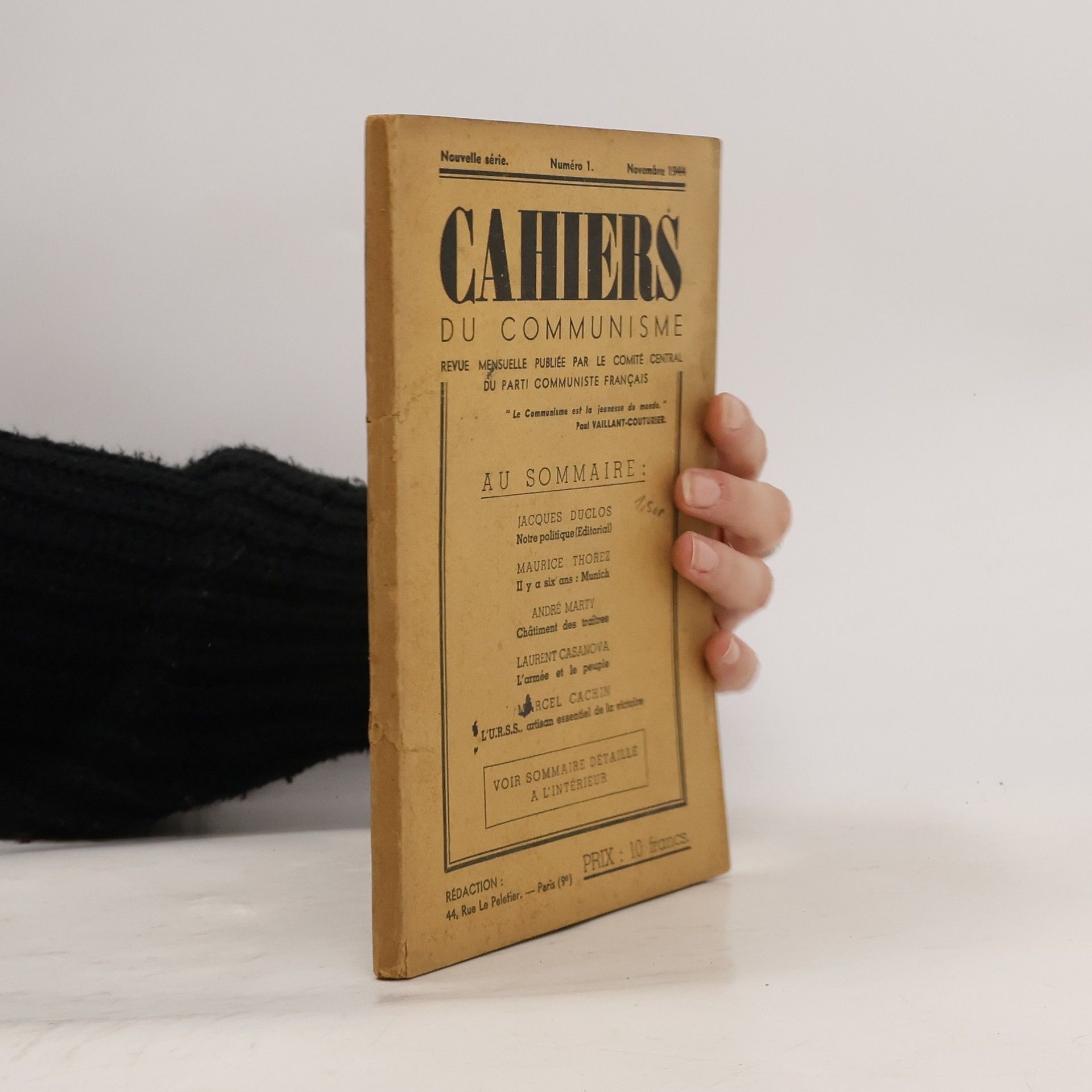 Various authors Cahiers du communisme 1