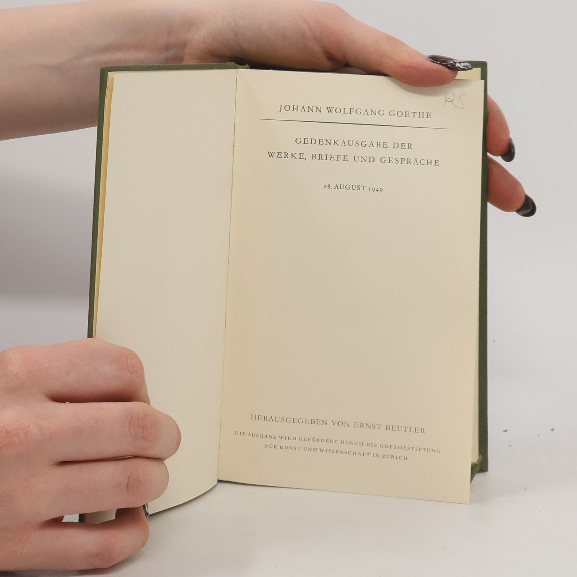 Johann Wolfgang von Goethe Gedenkausgabe der Werke, Briefe und Gespräche 3