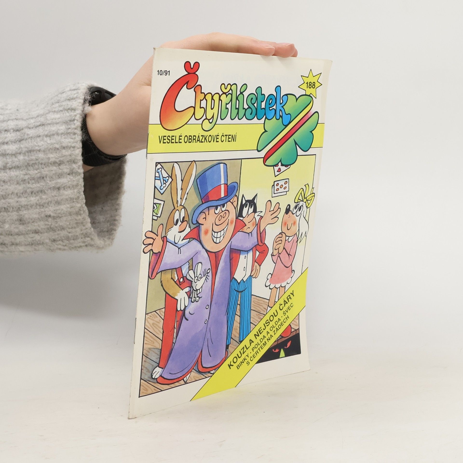 Jaroslav Němeček Čtyřlístek 188. 10/1991. Kouzla nejsou čáry