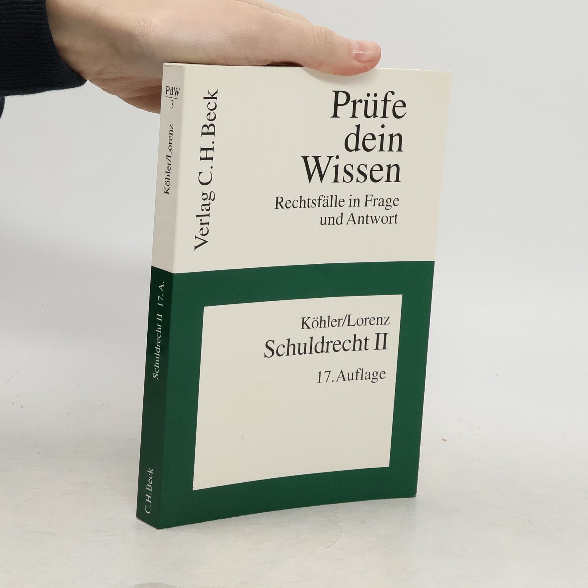 Helmut Köhler Schuldrecht II, Einzelne Schuldverhältnisse