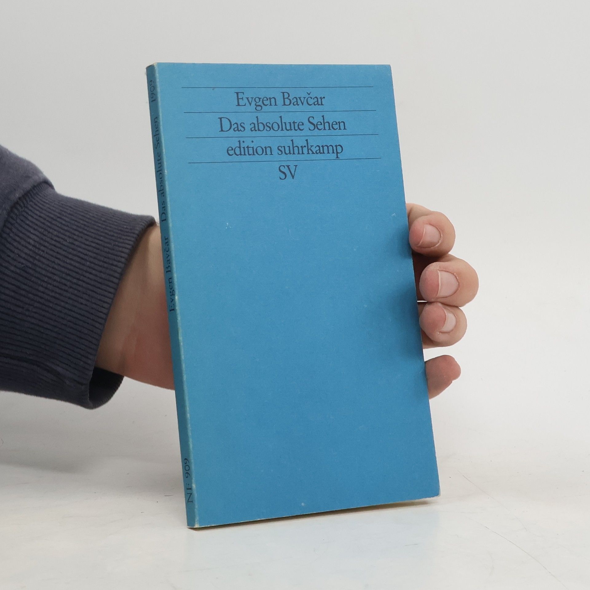 Evgen Bavčar edition suhrkamp - 909: Das absolute Sehen