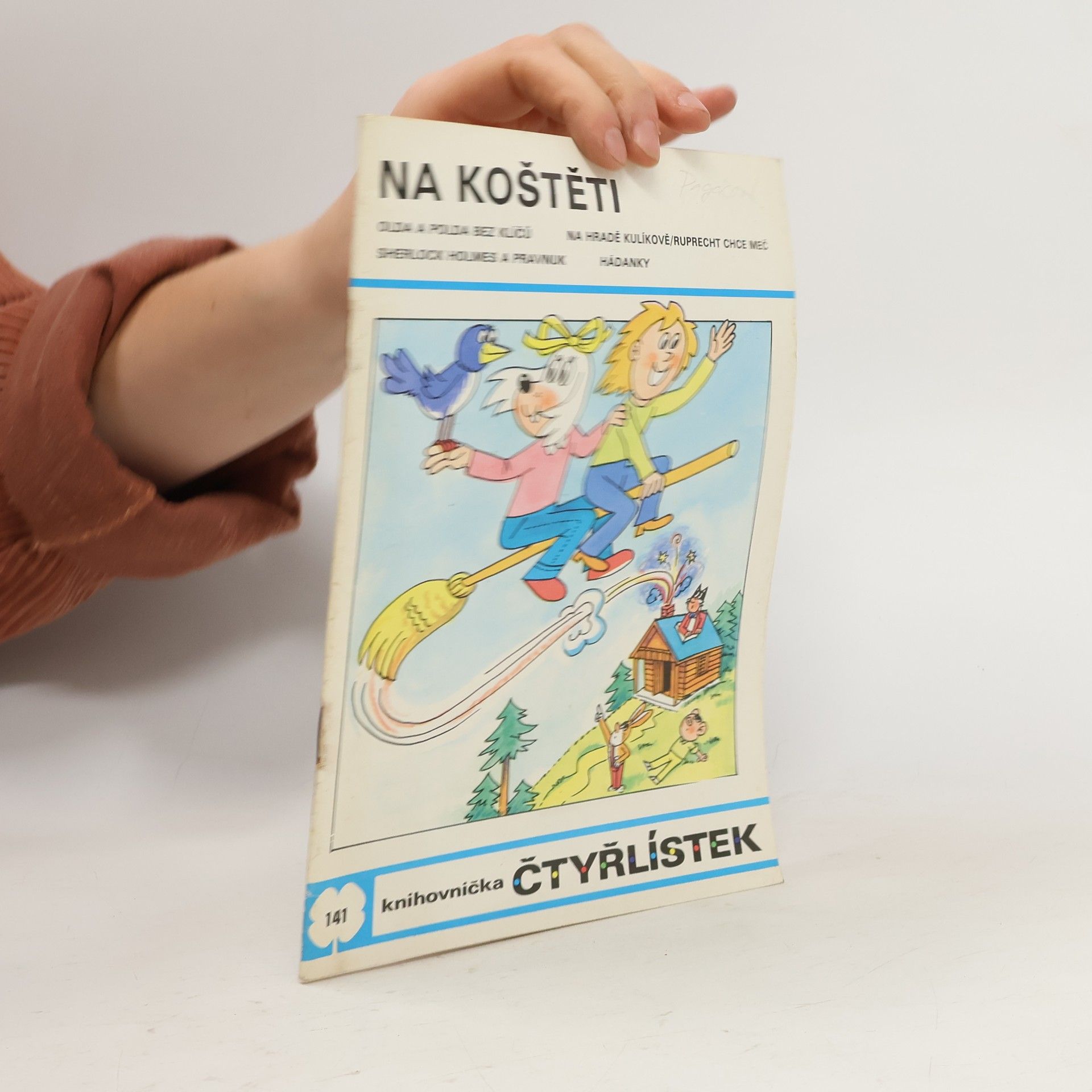 Jaroslav Němeček Čtyřlístek 141. Na koštěti