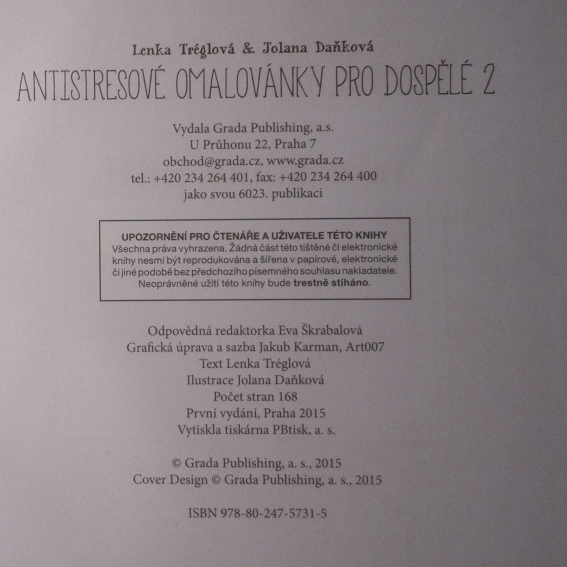 Jolana Daňková Antistresové omalovánky pro dospělé