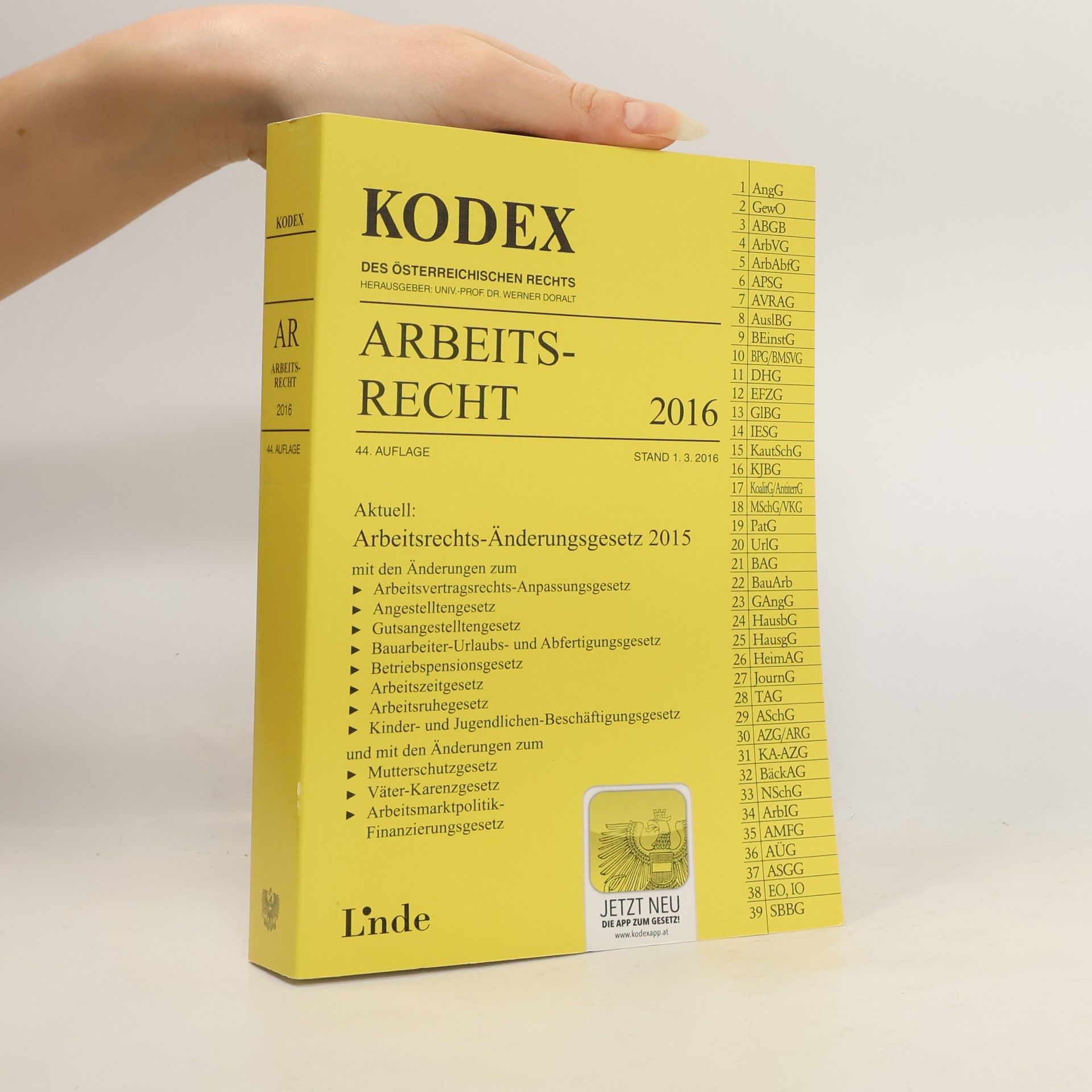 KODEX Arbeitsrecht 2016 (f. Österreich)