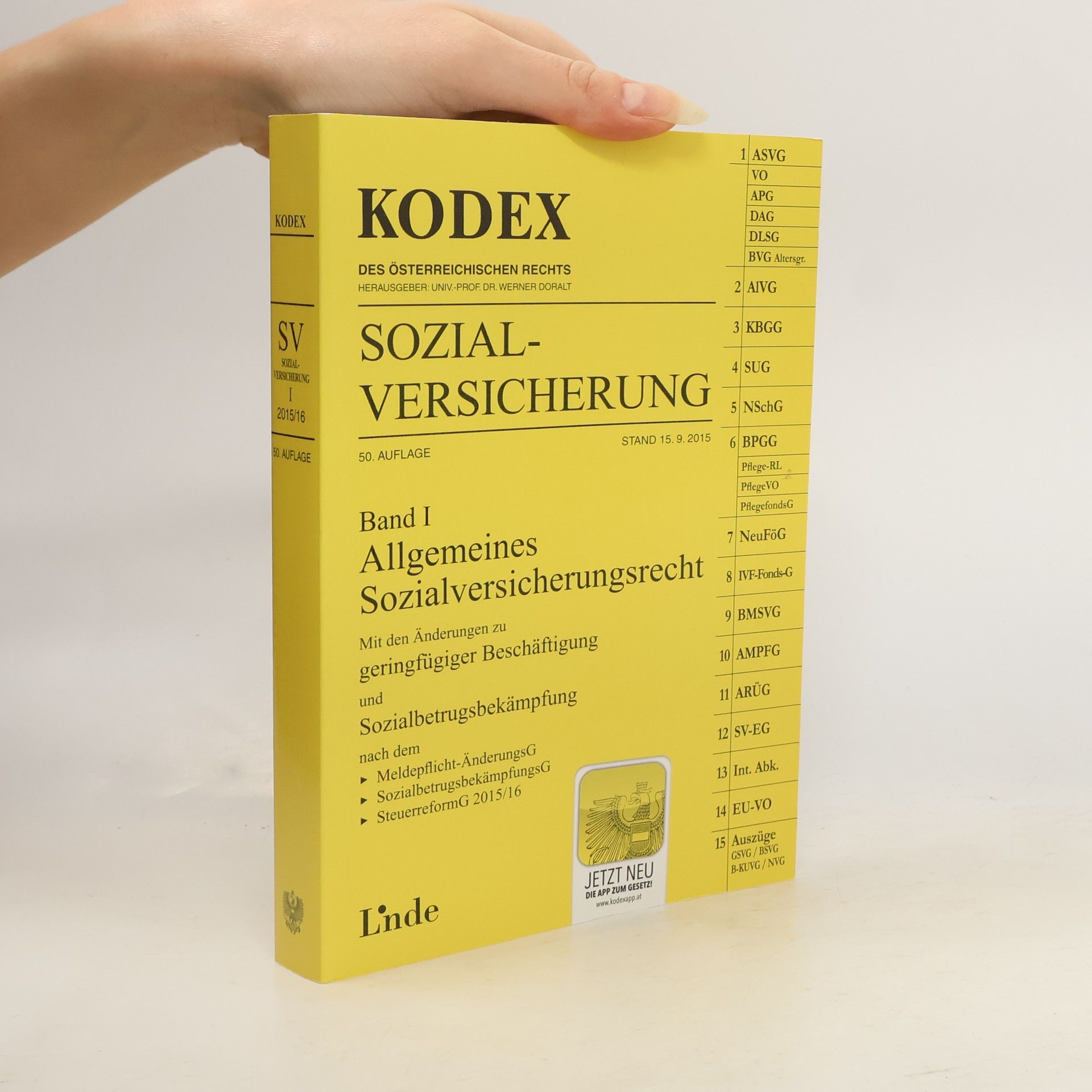 Franz Marhold KODEX Sozialversicherung 2015/16, Band I
