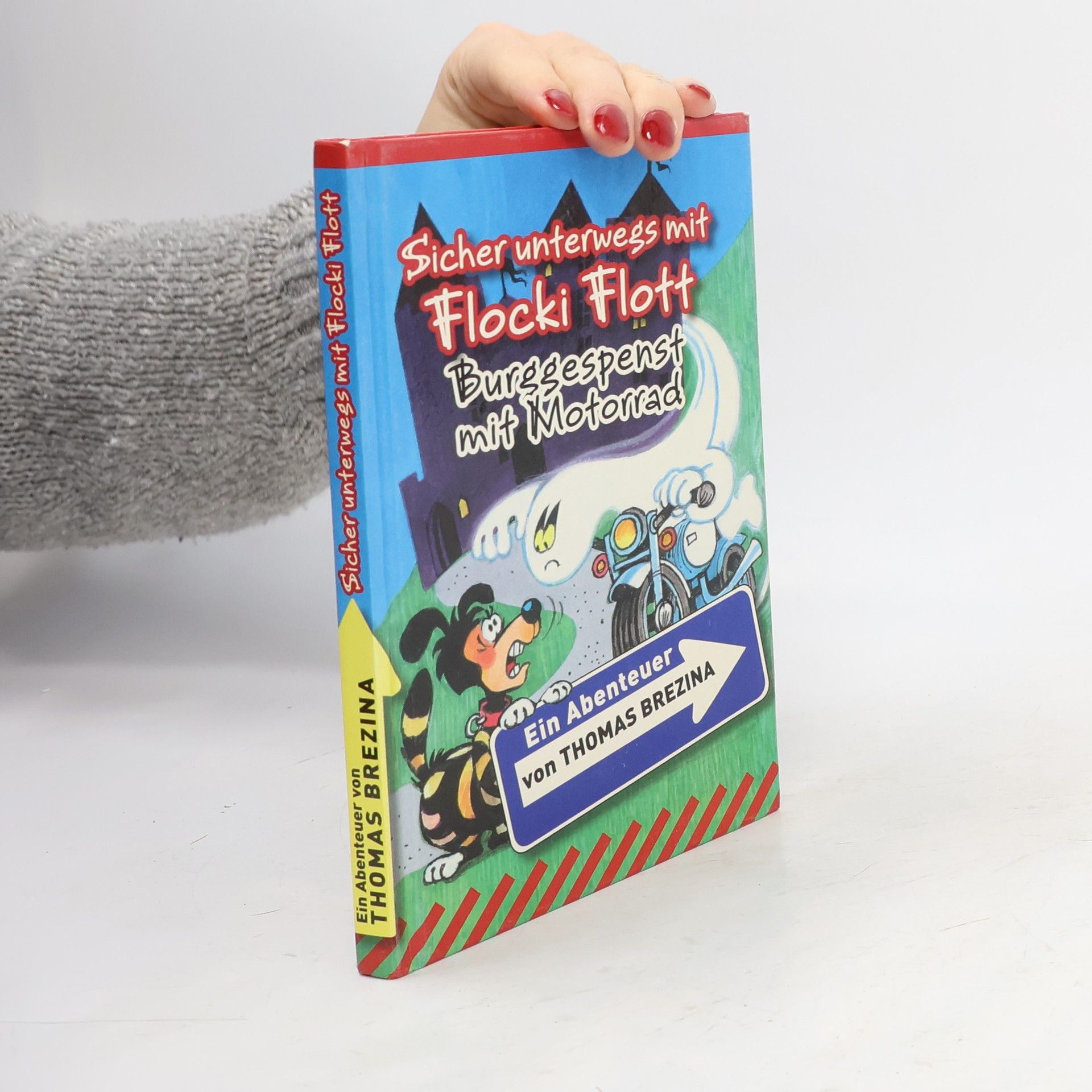 Thomas Brezina Sicher unterwegs mit Flocki Flott. Burggespenst mit Motorrad