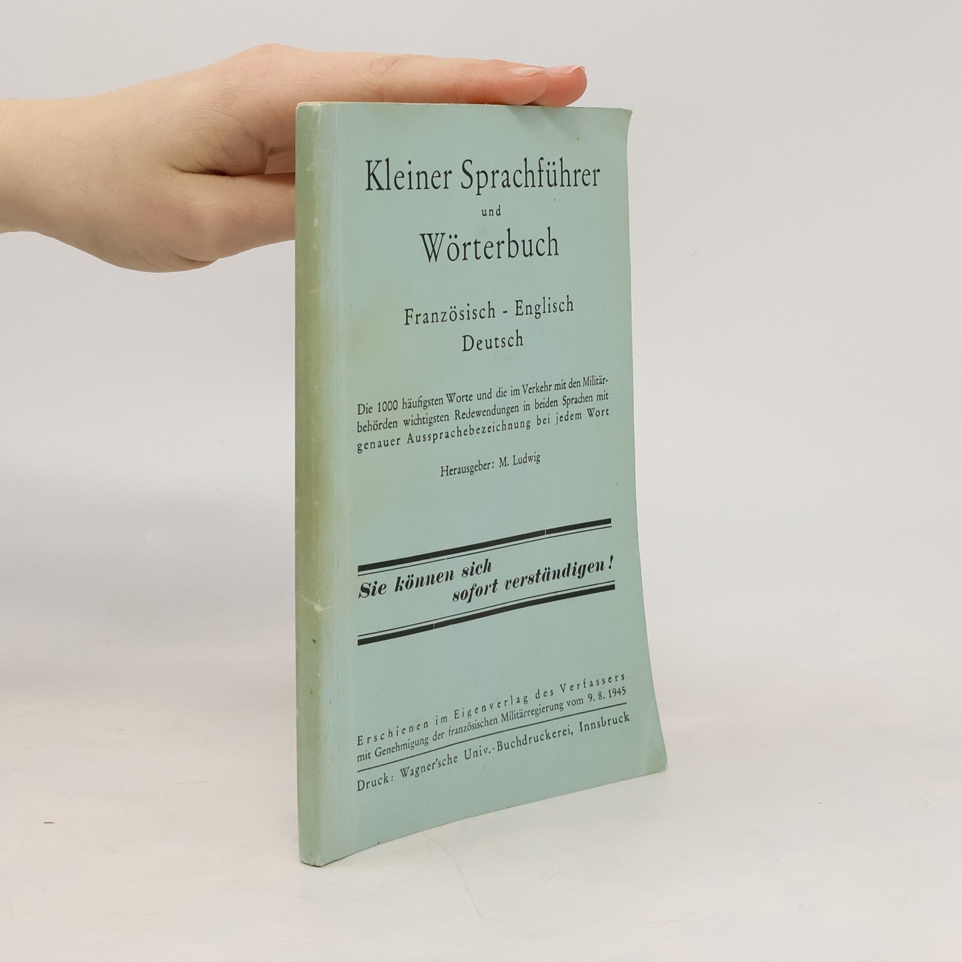 M. Ludwig Kleiner Sprachführer und Wörterbuch