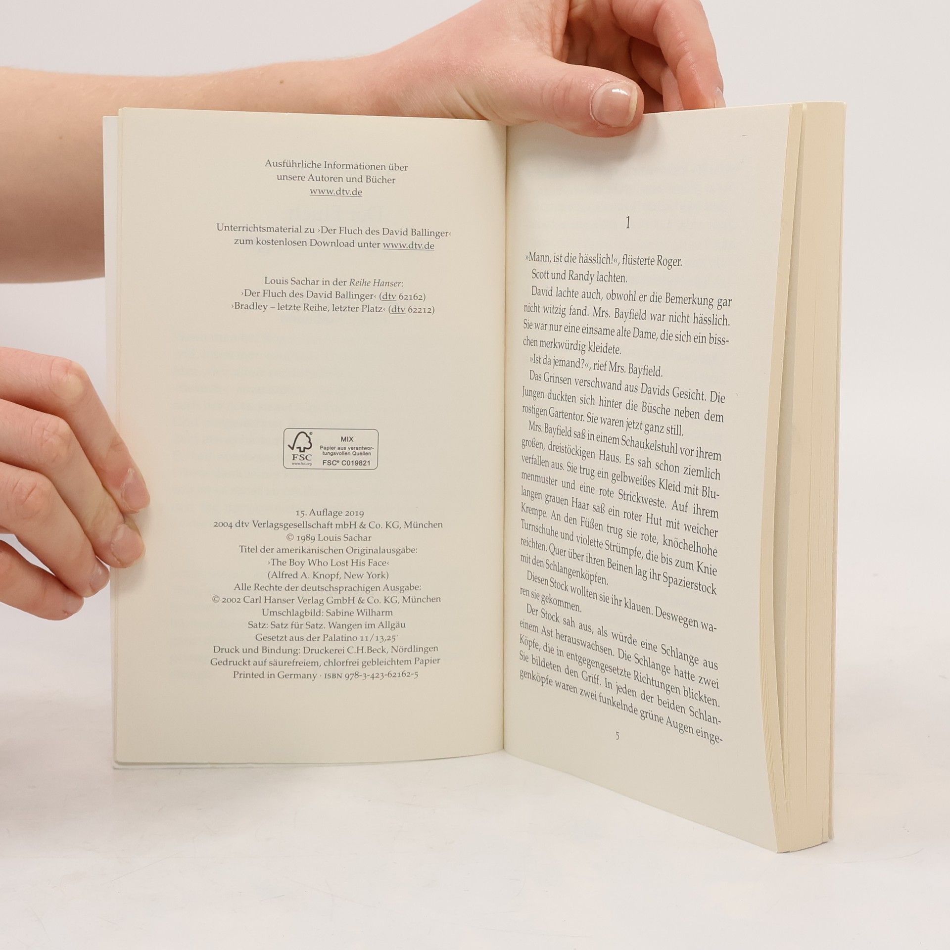 Louis Sachar Der Fluch des David Ballinger