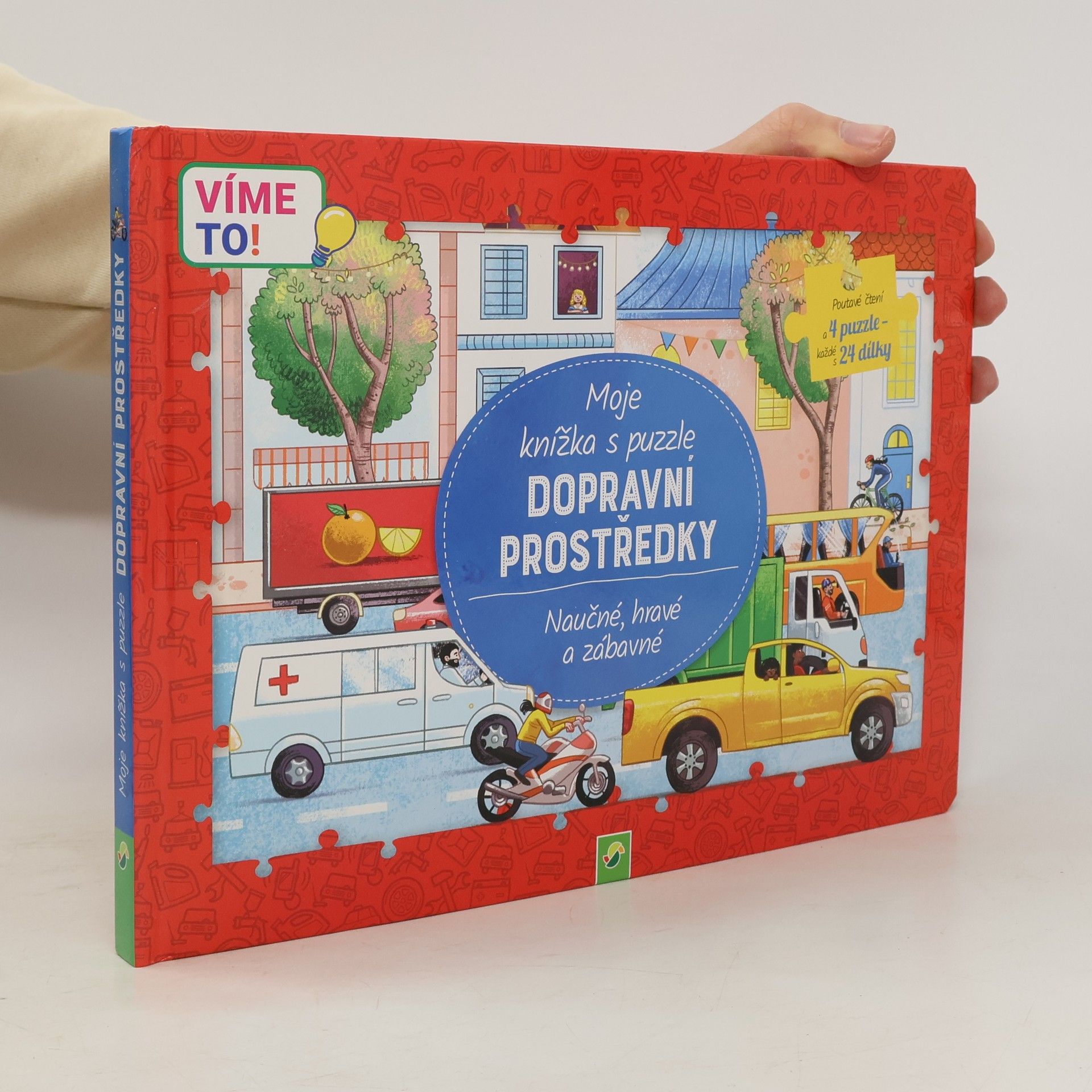 Mojde knížka s puzzle. Dopravní prostředky