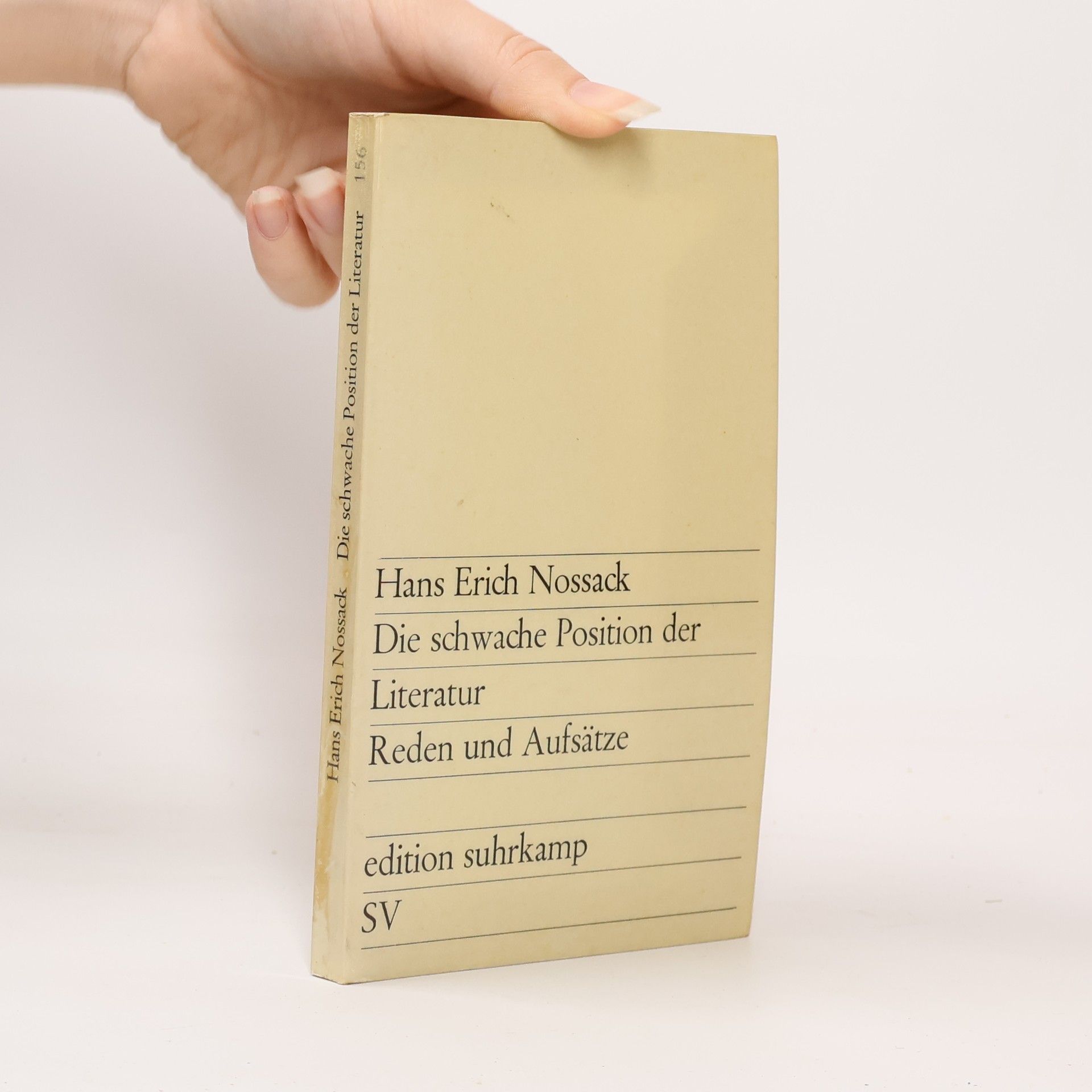 Nossack Hans Erich Die Schwache Position der Literatur