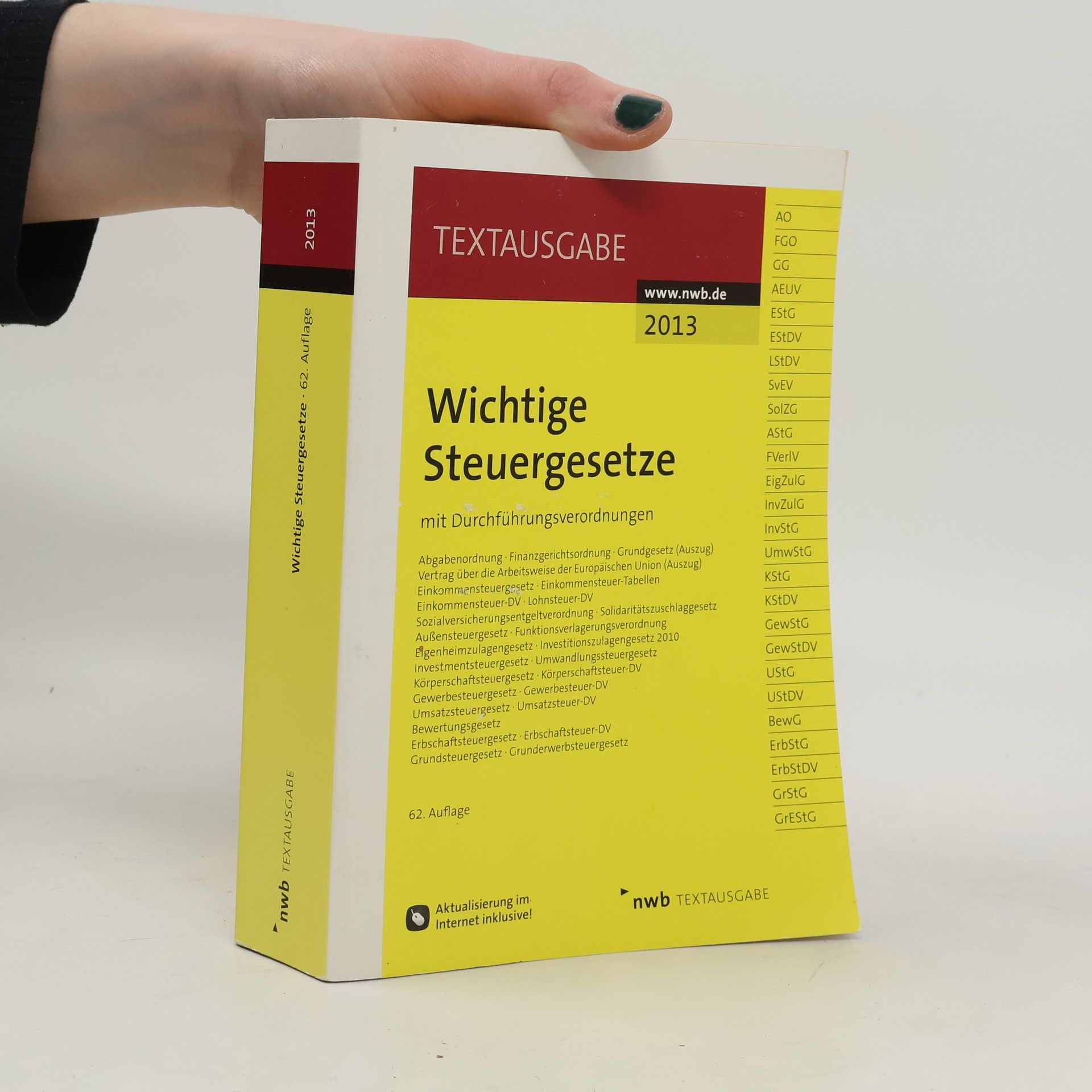 Auteurscollectief Wichtige Steuergesetze