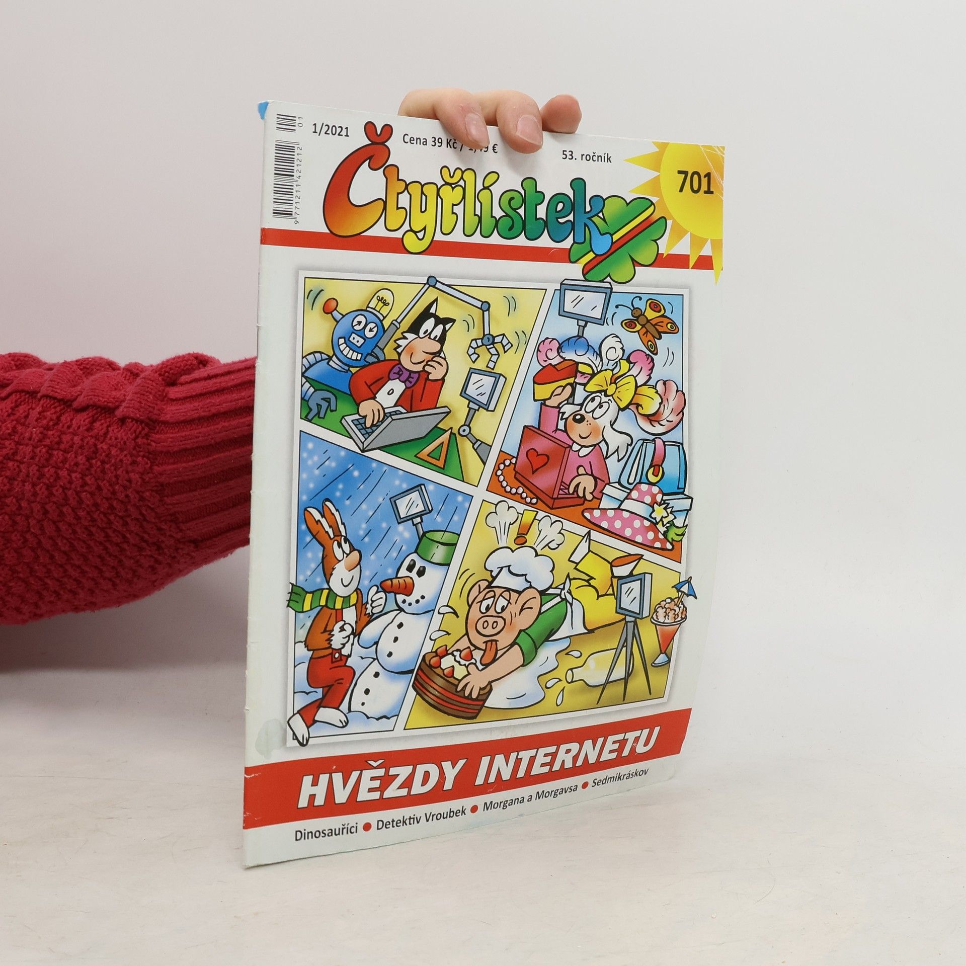 Various authors Čtyřlístek 701. 1/2021. Hvězdy internetu