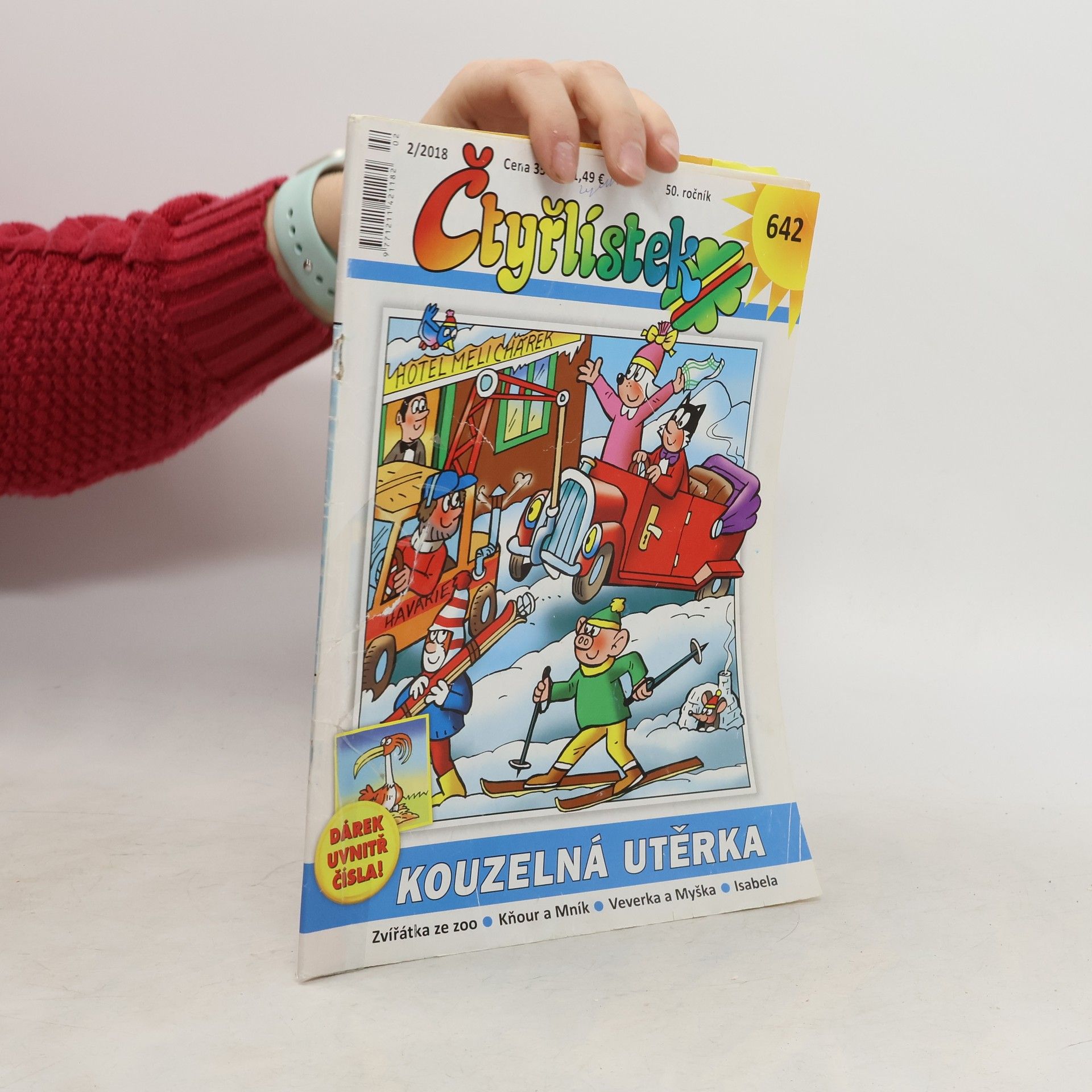 Jaroslav Němeček Čtyřlístek 2/2018 642. Kouzelná utěrka