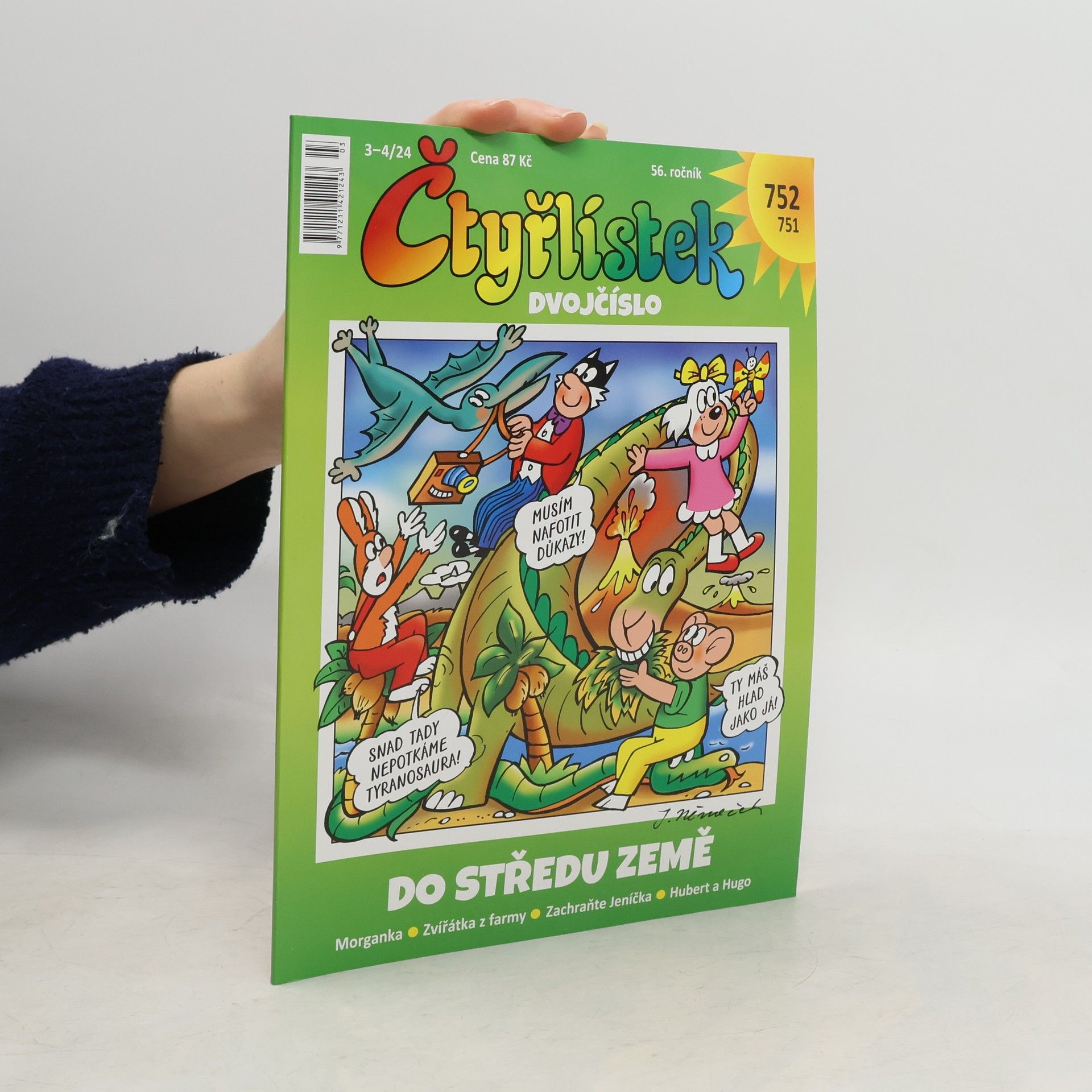 Jaroslav Němeček Čtyřlístek dvojčíslo 751-752. 3-4/2024. Do středu Země