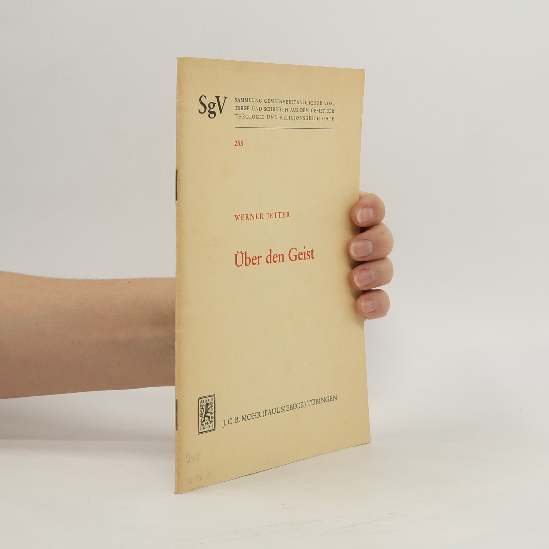 Werner Jetter Über den Geist