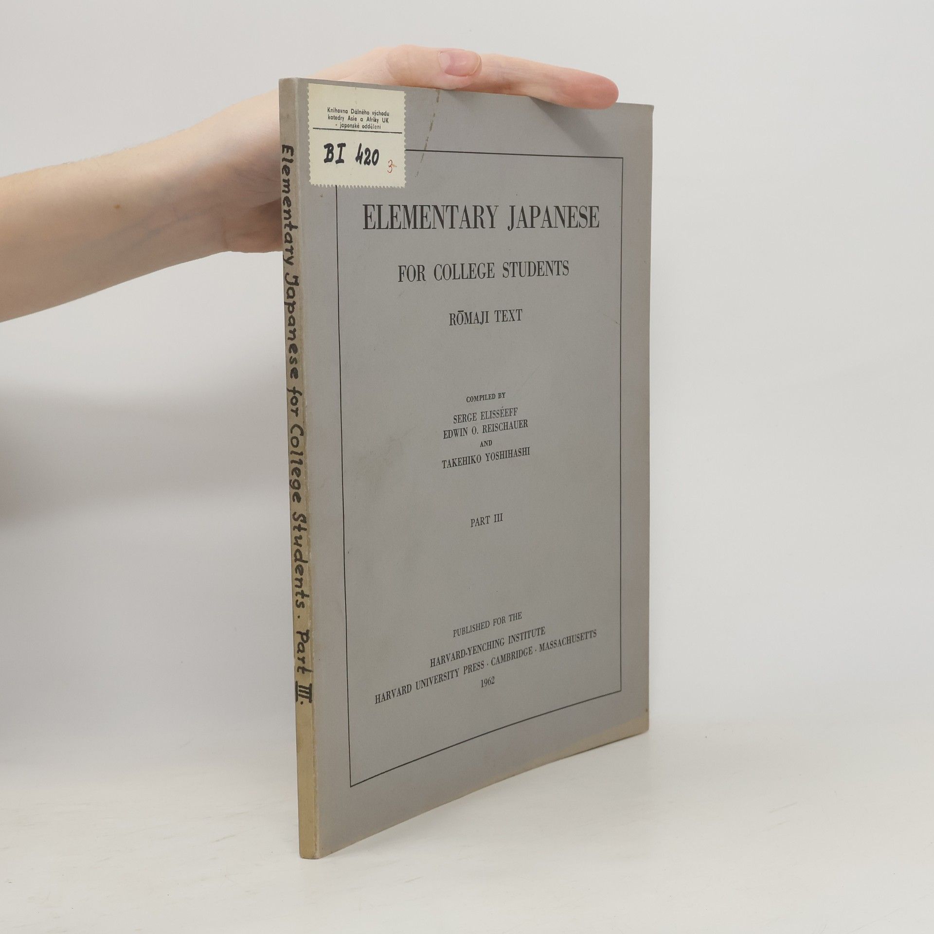 Elementary Japanese for College Students III.