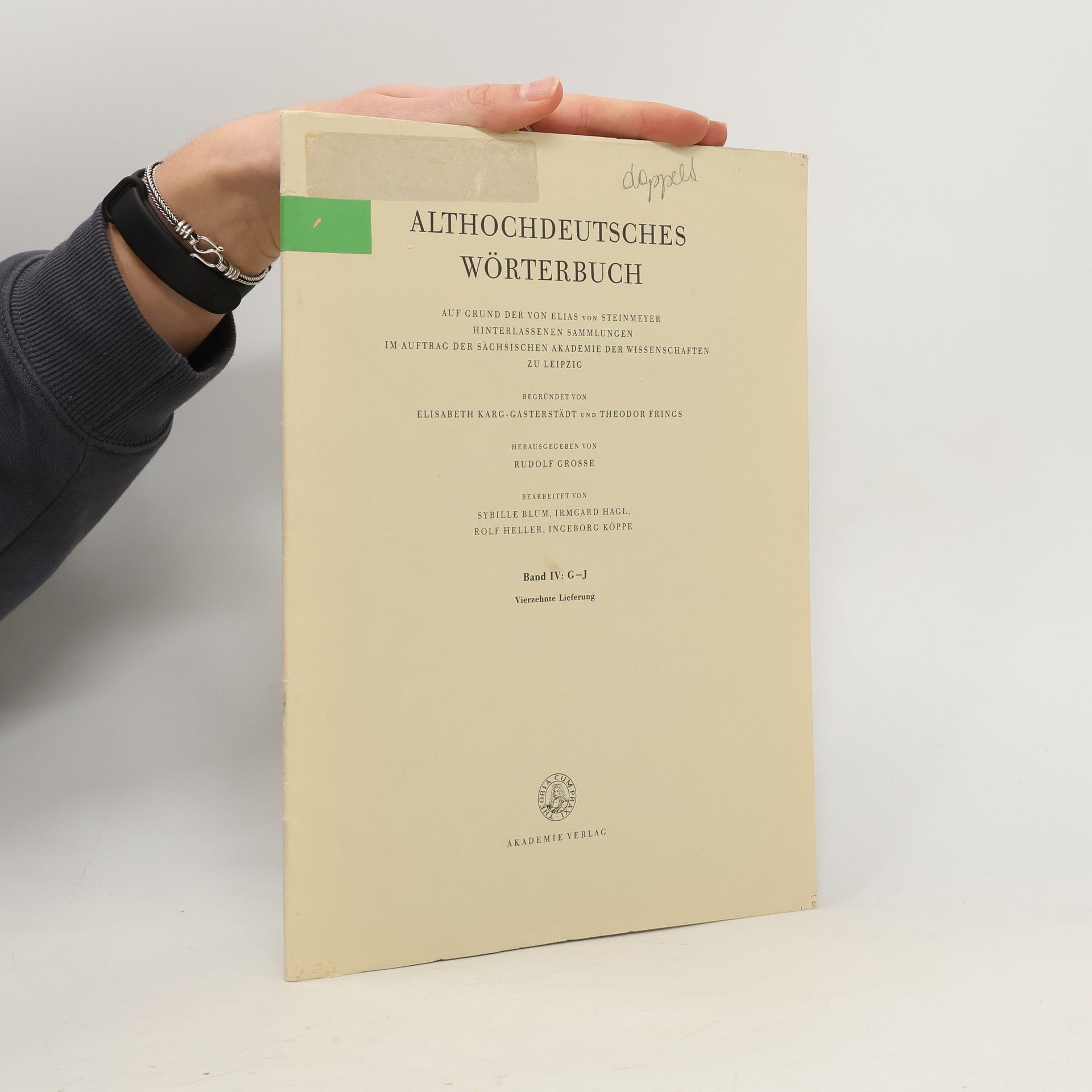 Various authors Althochdeutsches Wörterbuch