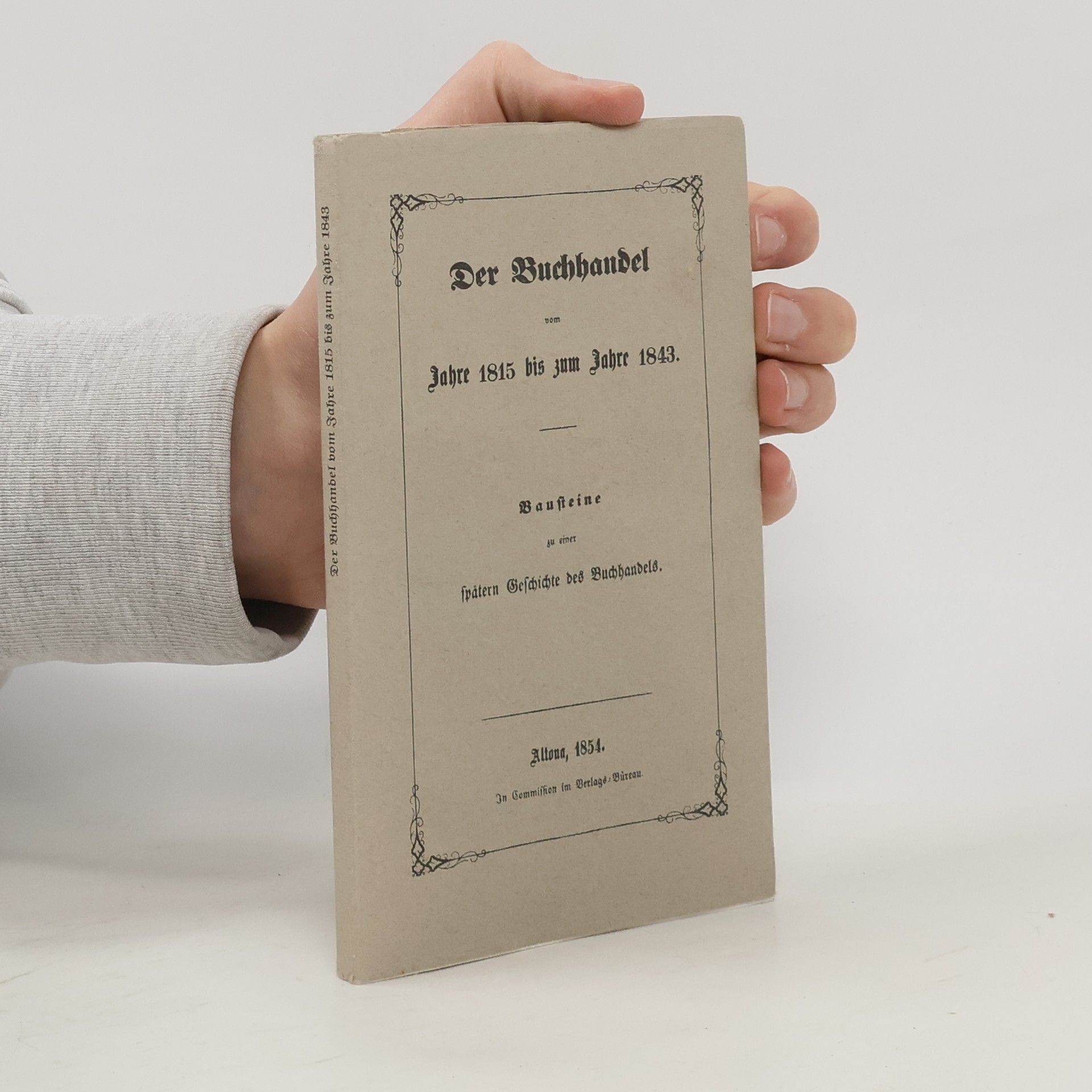 August Prinz Der Buchhandel vom Jahre 1815 bis zum Jahre 1843