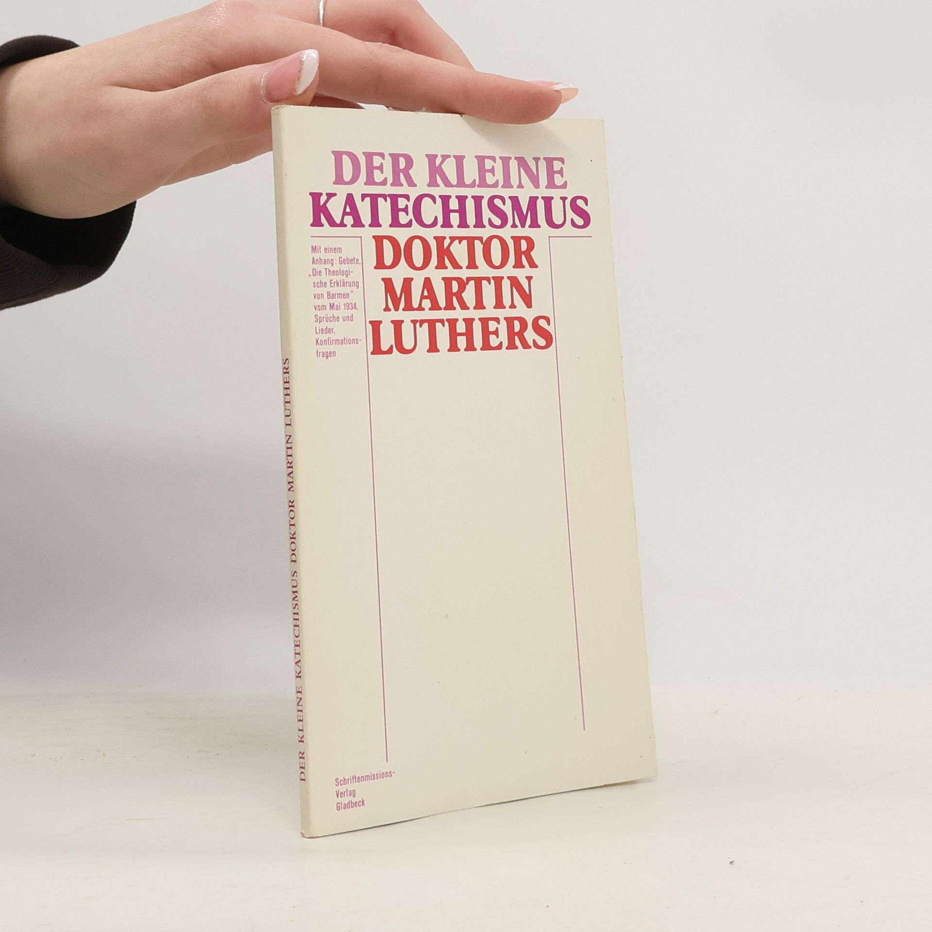 Martin Luther Der kleine Katechismus Doktor Martin Luthers