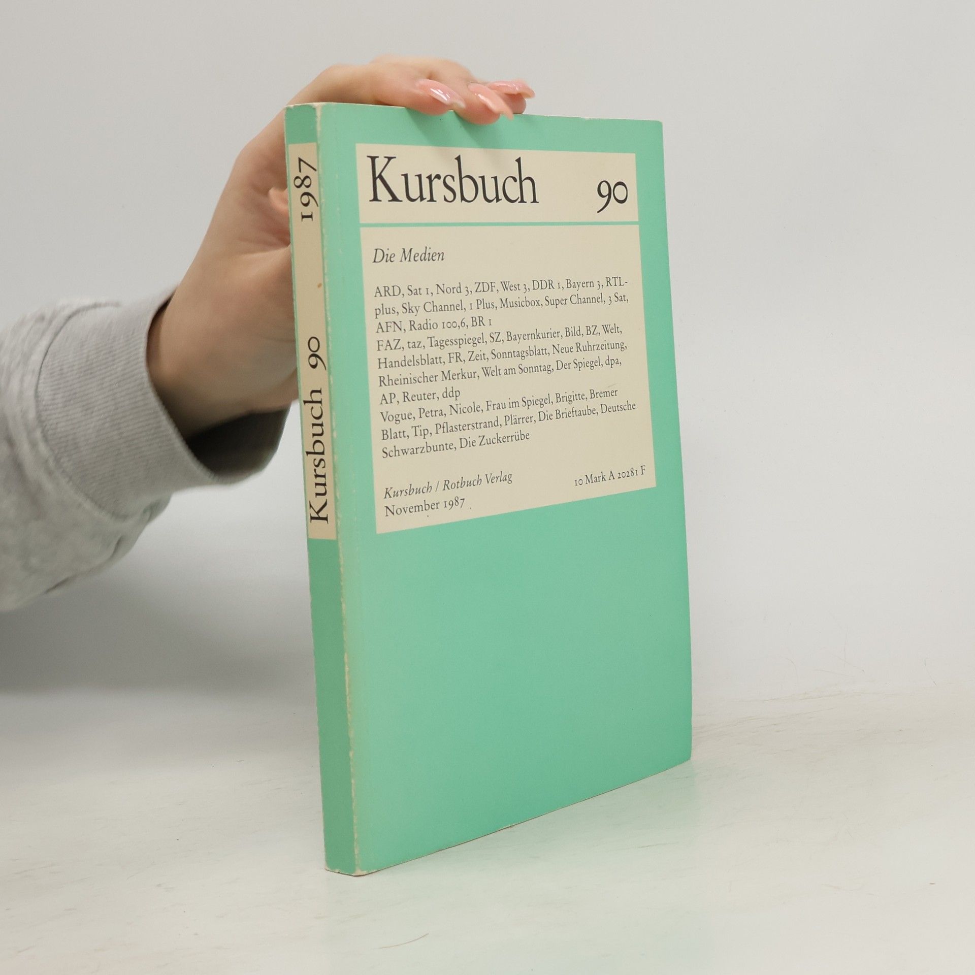 AA.VV. Kursbuch 90. Die Medien