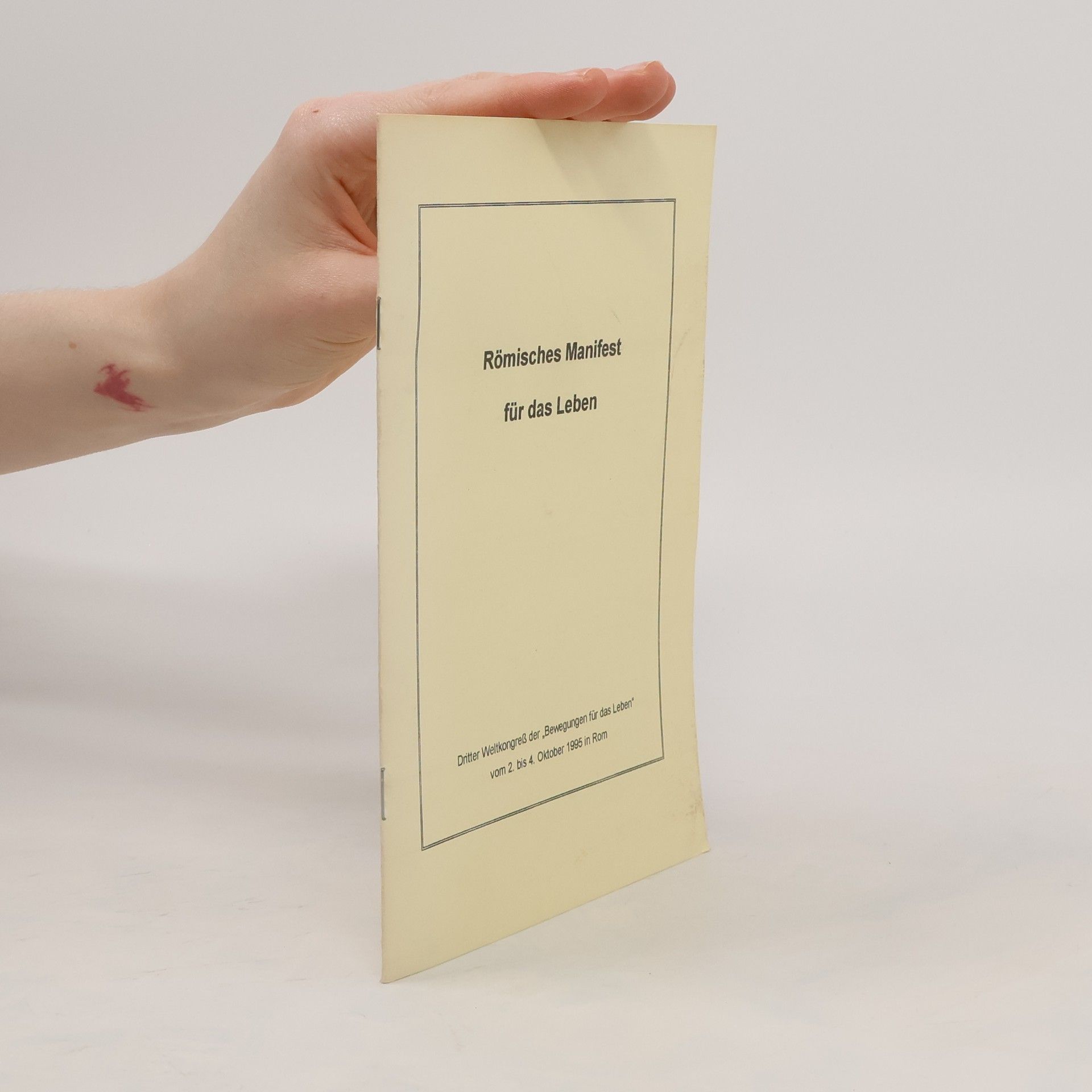 Collectif d'auteurs Römisches Manifest für das Leben
