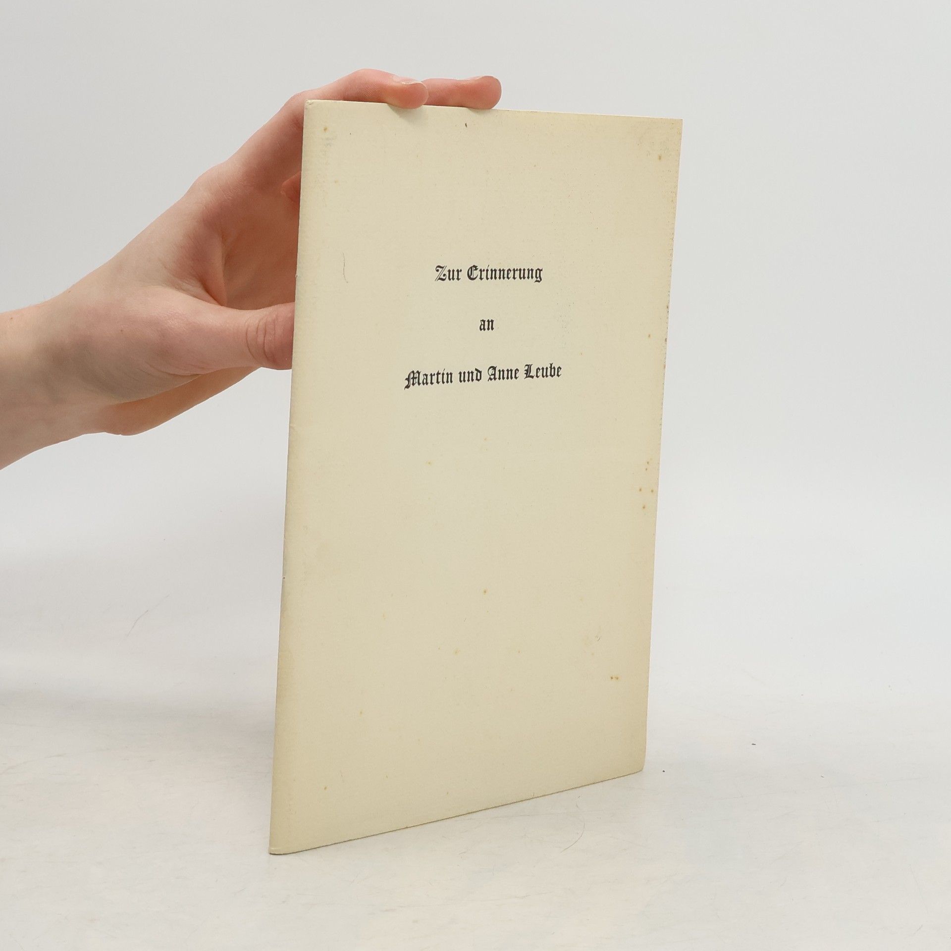 Martin Leube Zur Erinnerung