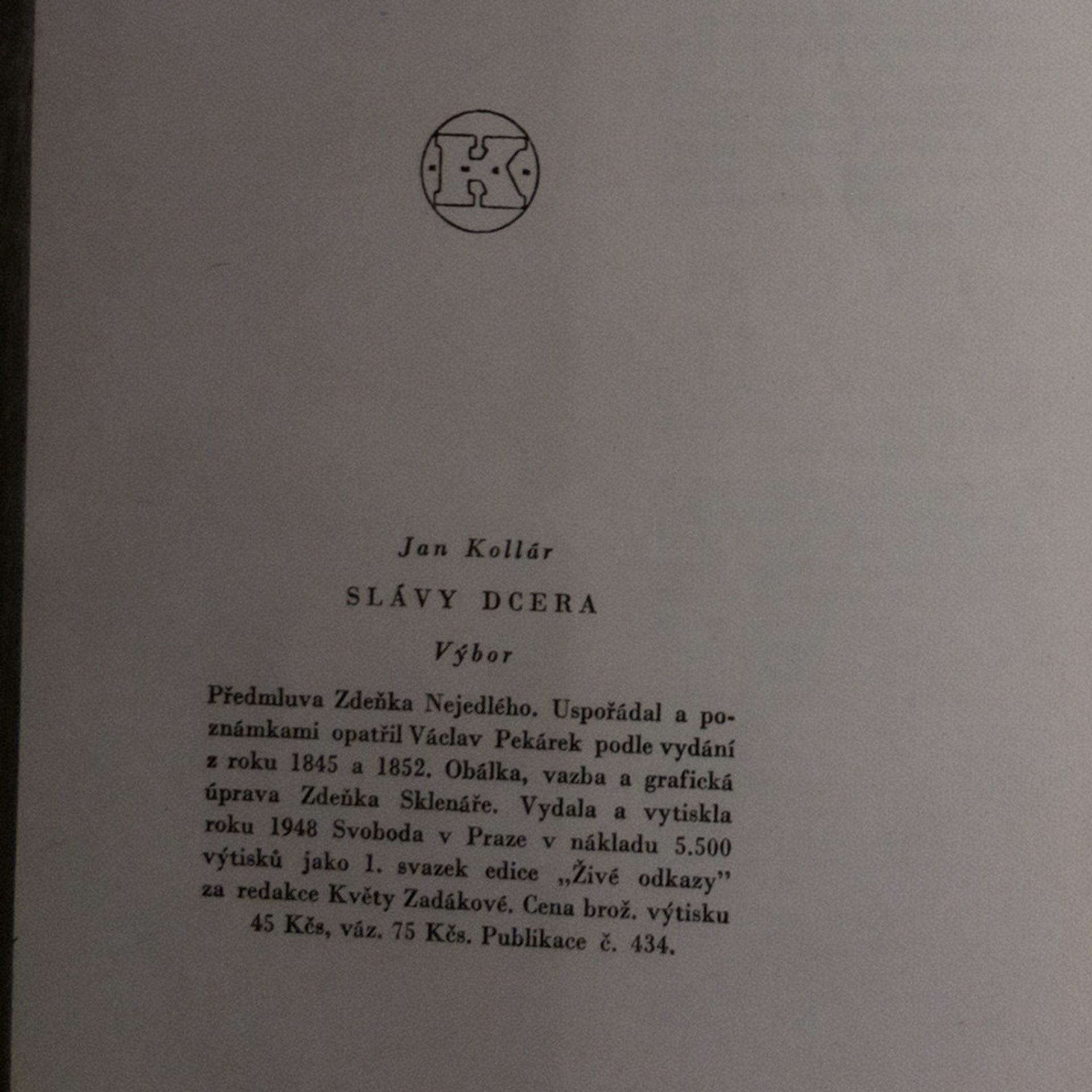 Ján Kollár Slávy dcera