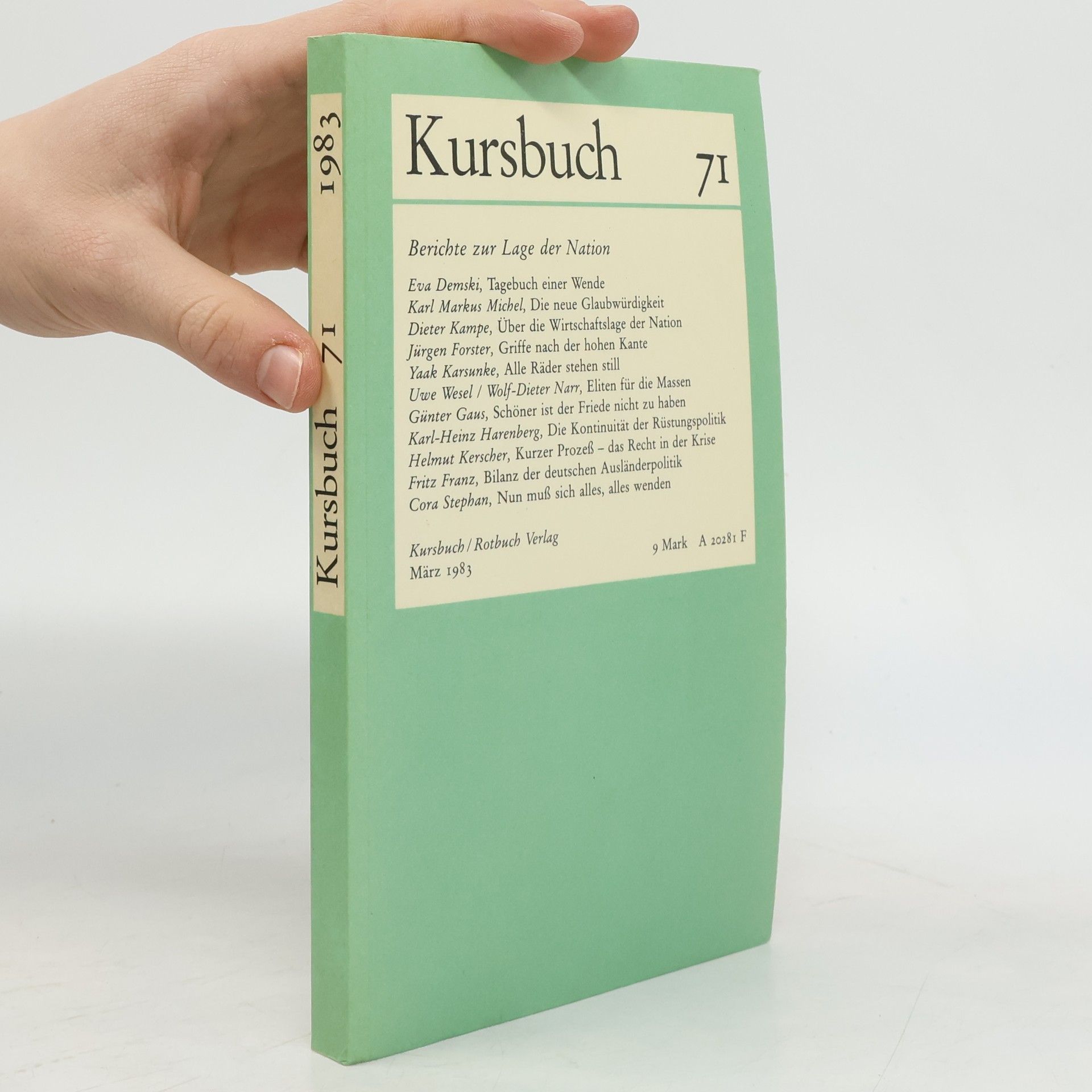 Autores varios Kursbuch 71