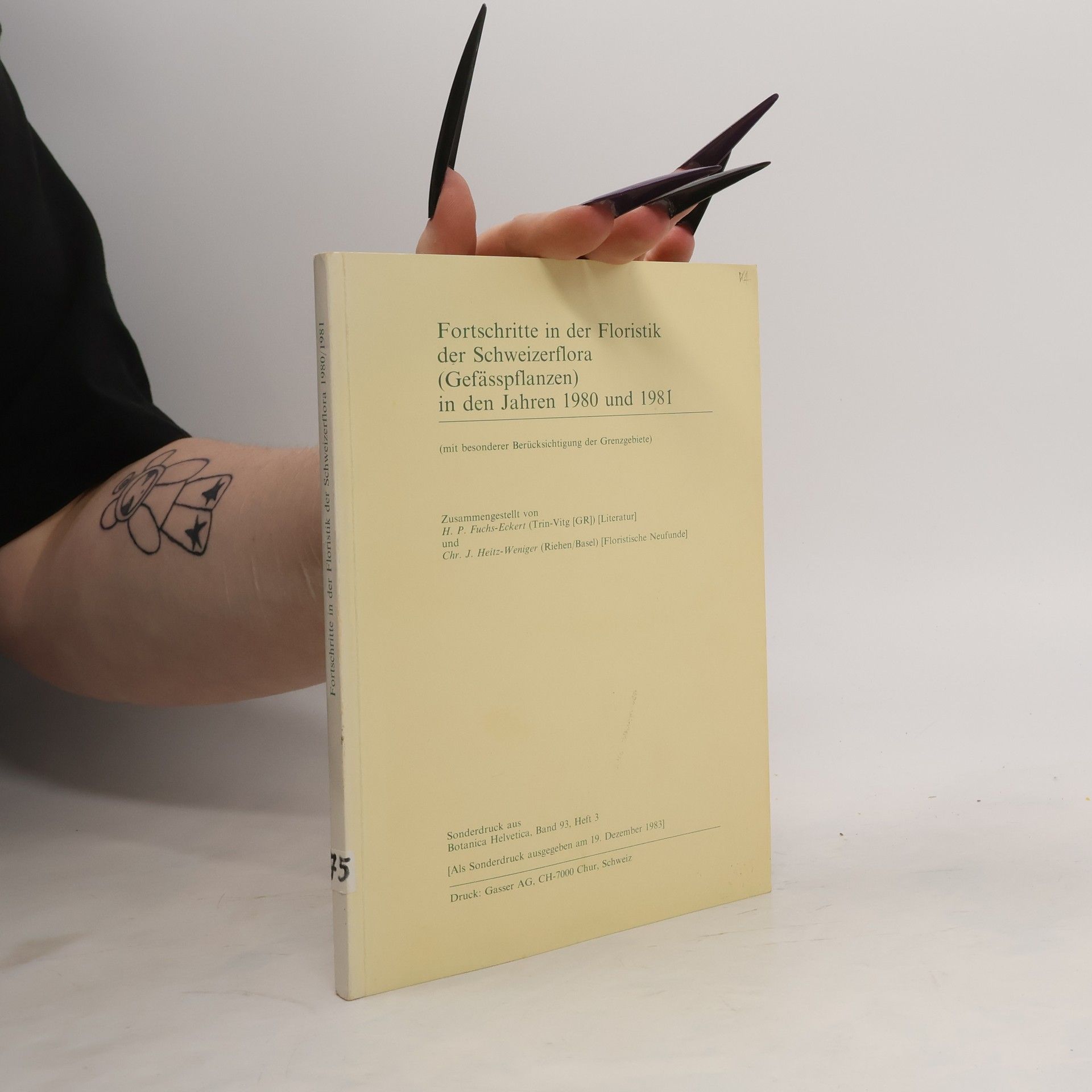 Kolektiv autorů Fortschritte in der "Systematik und floristik der Schweizerflora (Gefässpflanzen) in den Jahren 1980 und 1981