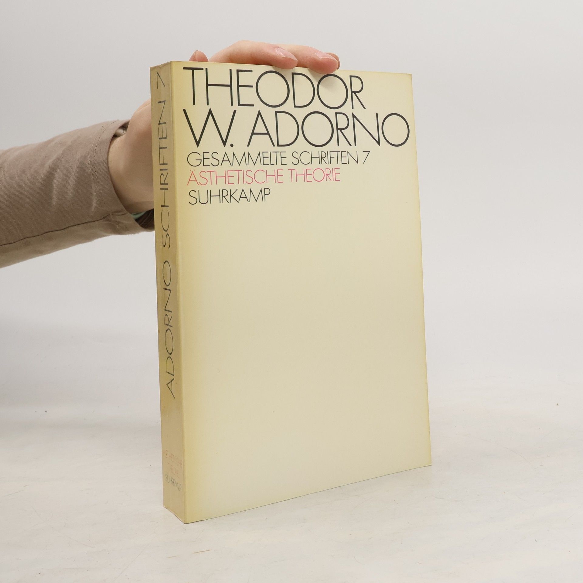 Theodor W. Adorno Gesammelte Schriften 7: Asthetische Theorie