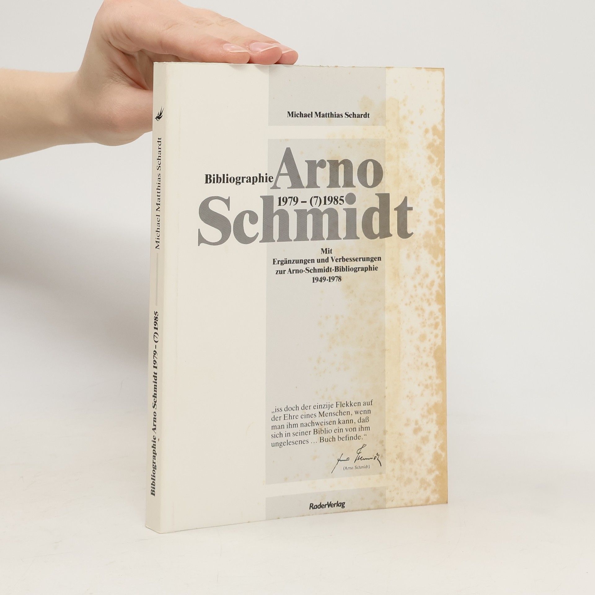 Bibliographie Arno Schmidt 1979 - (7) 1985