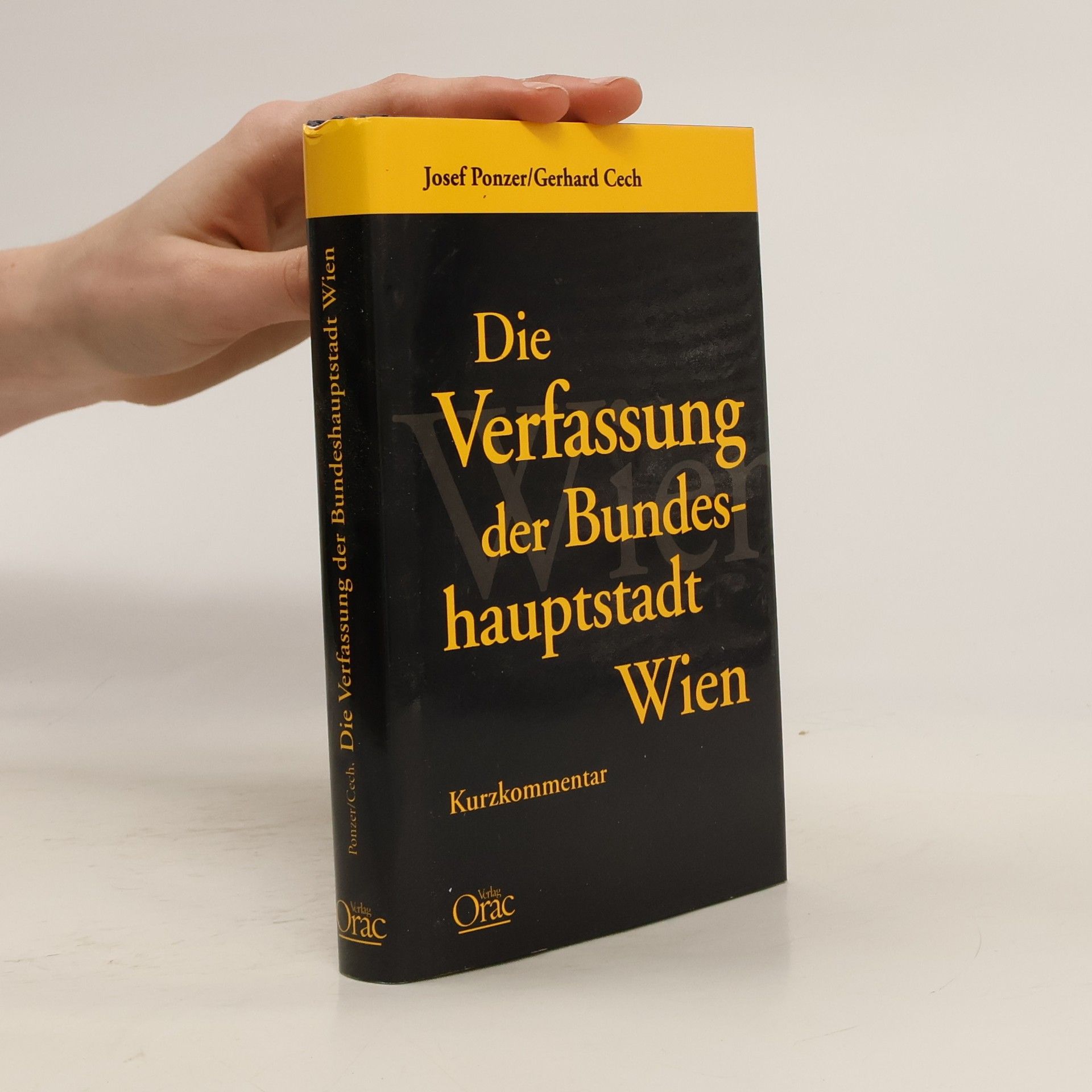 Josef Ponzer Die Verfassung der Bundeshauptstadt Wien