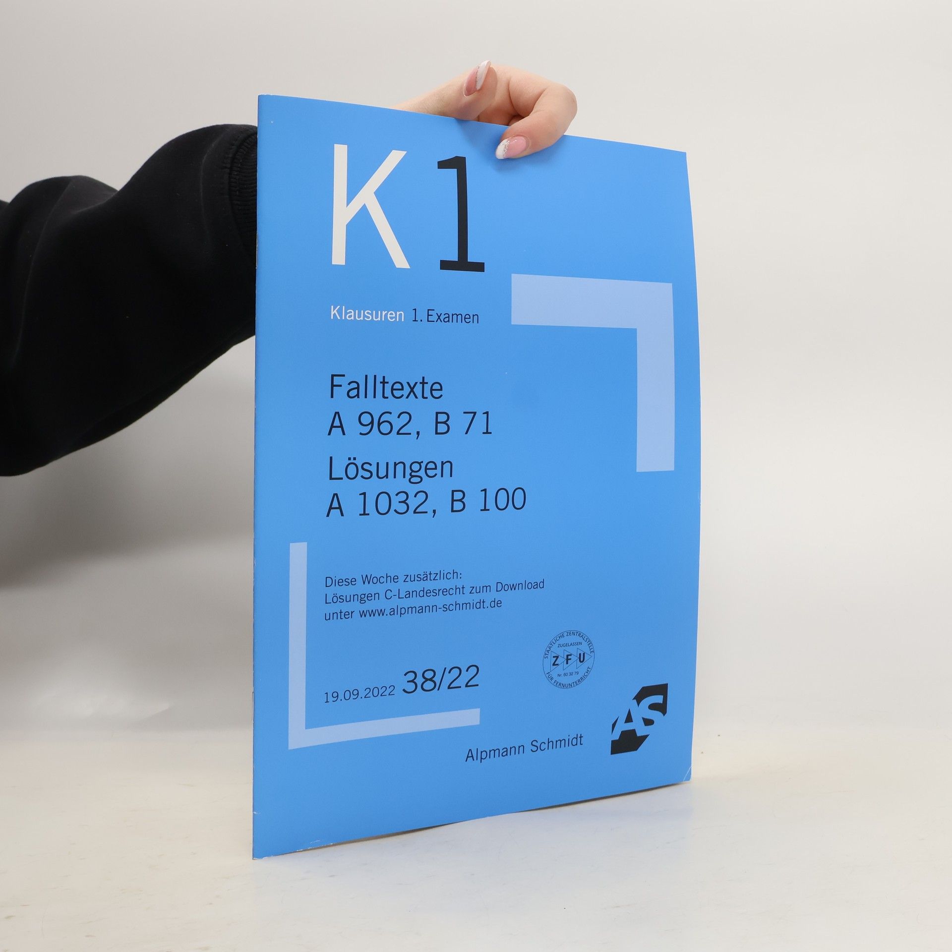 K1. Klausuren 1. Examen 38/22