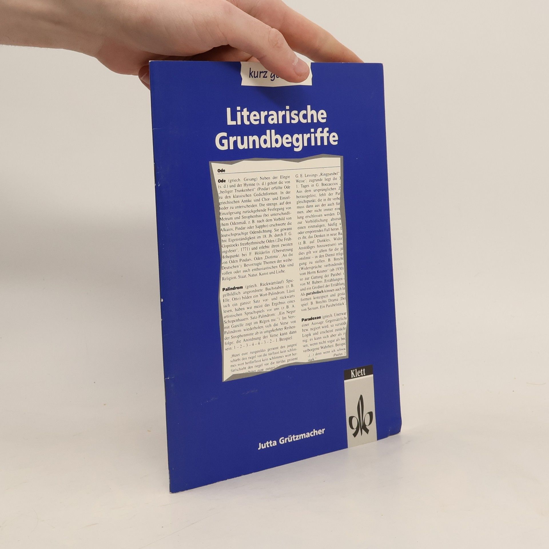 Literarische Grundbegriffe kurzgefasst