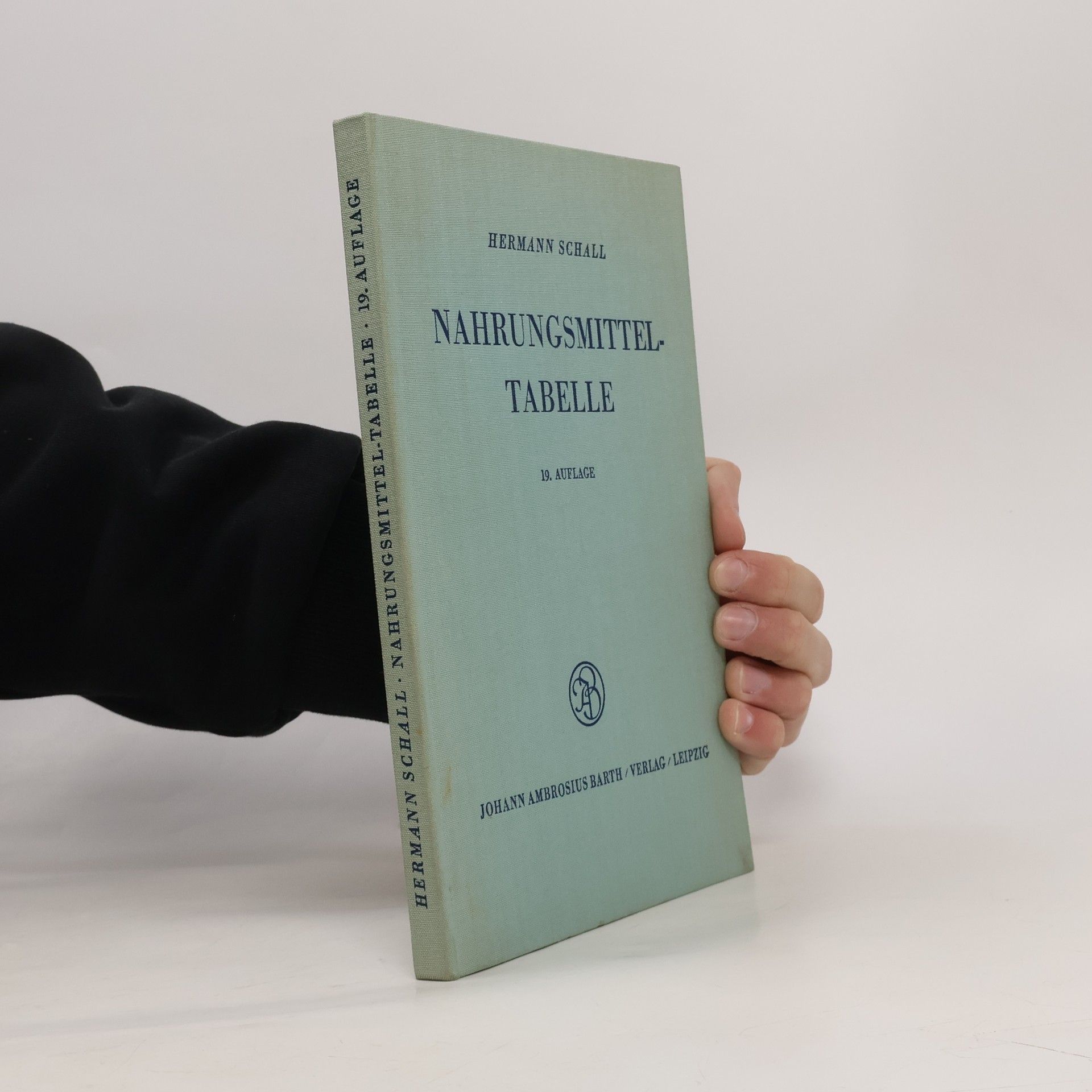 Hermann Schall Nahrungsmitteltabelle 19. Auflage