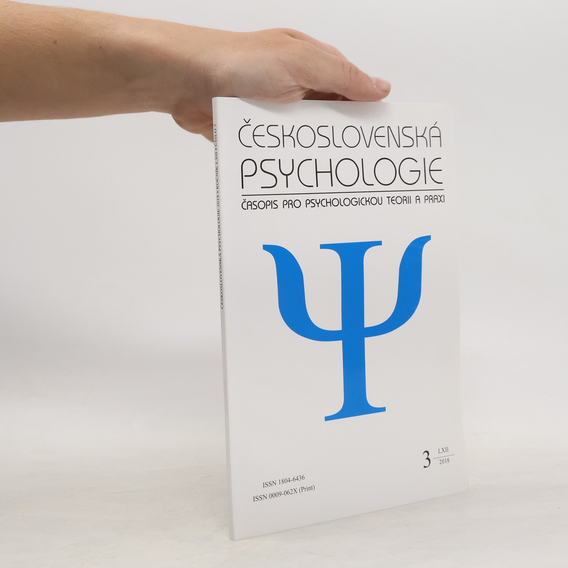 Collectif d'auteurs Československá psychologie 3/2018