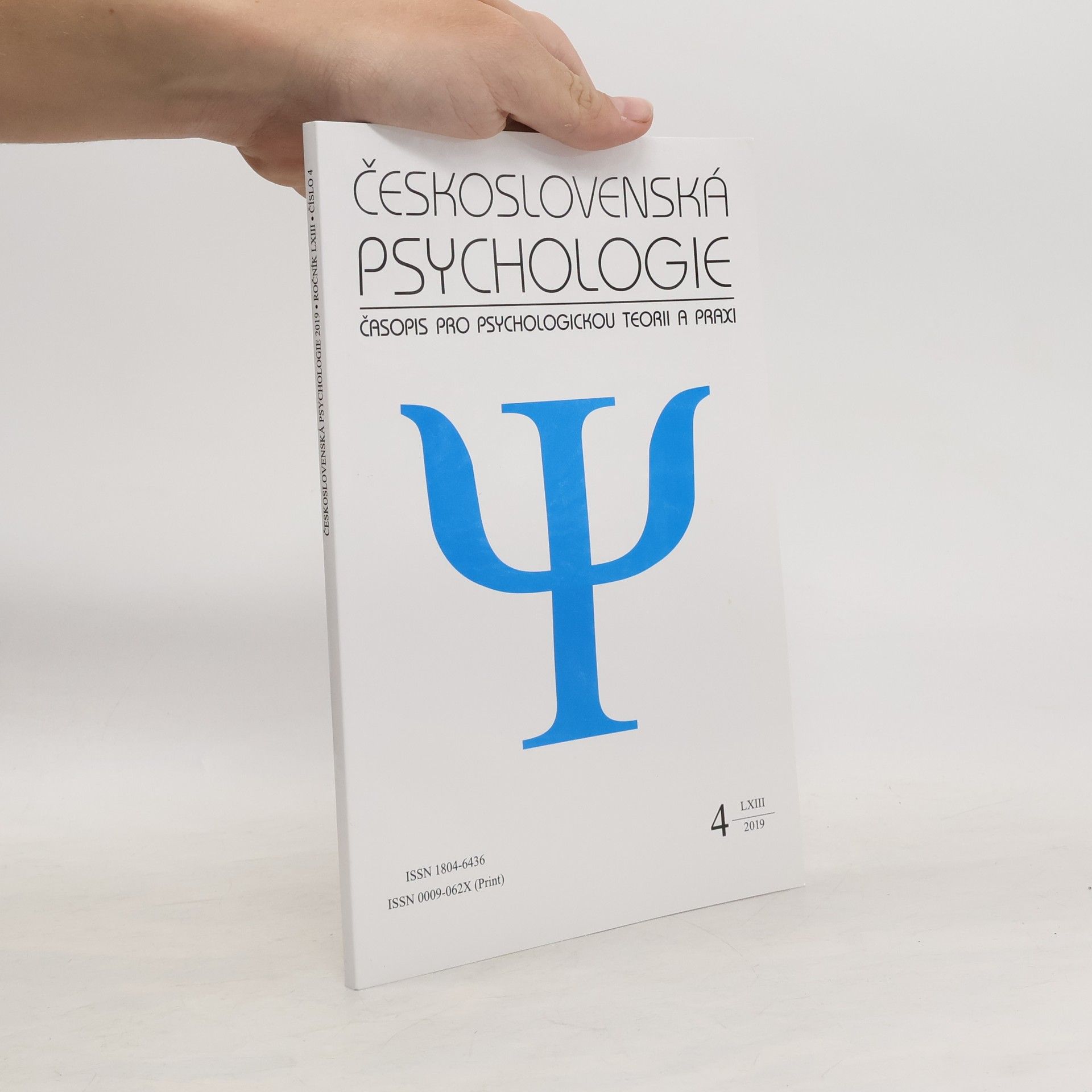 Kolektív autorov Československá psychologie 4/2019