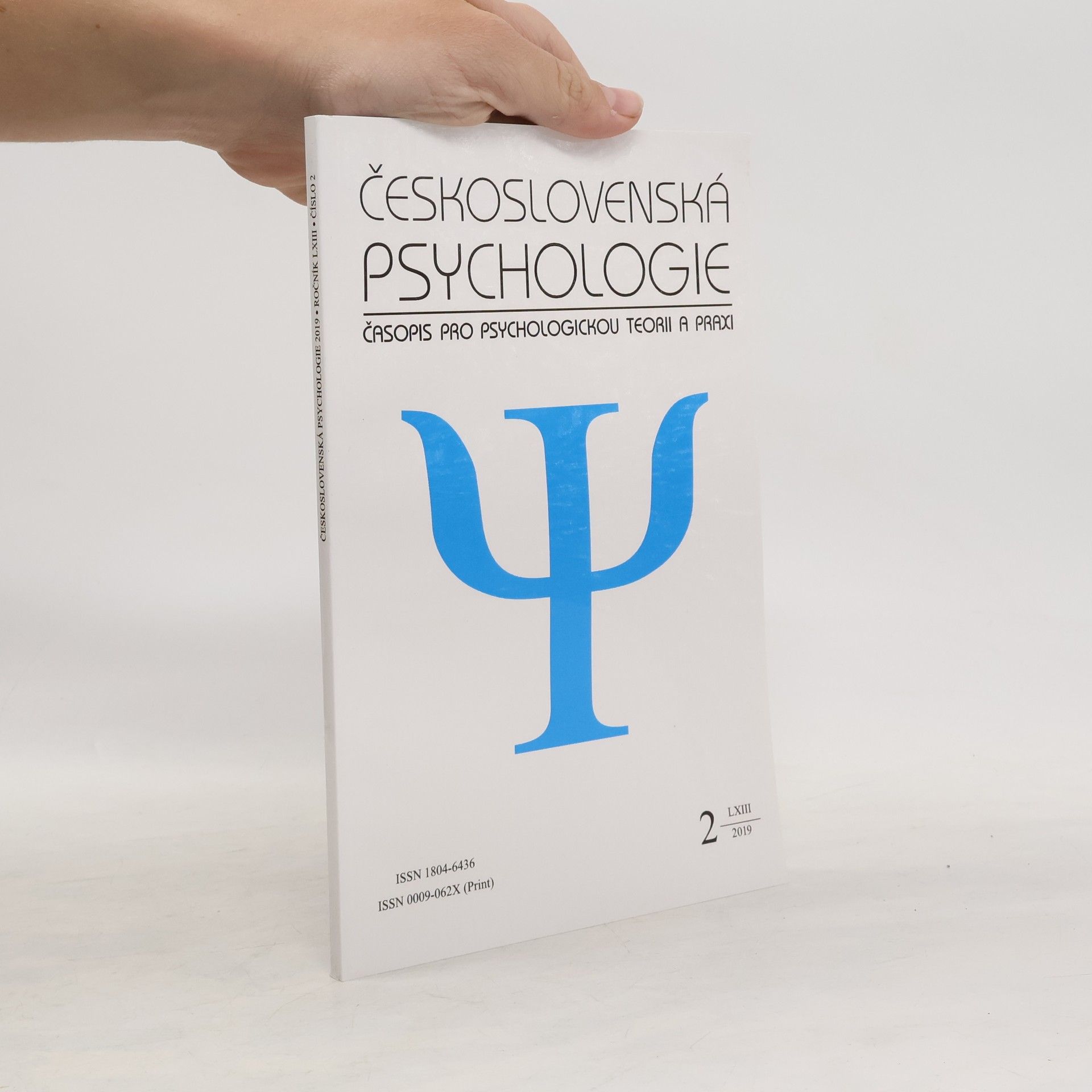 Collectif d'auteurs Československá psychologie 2/2019